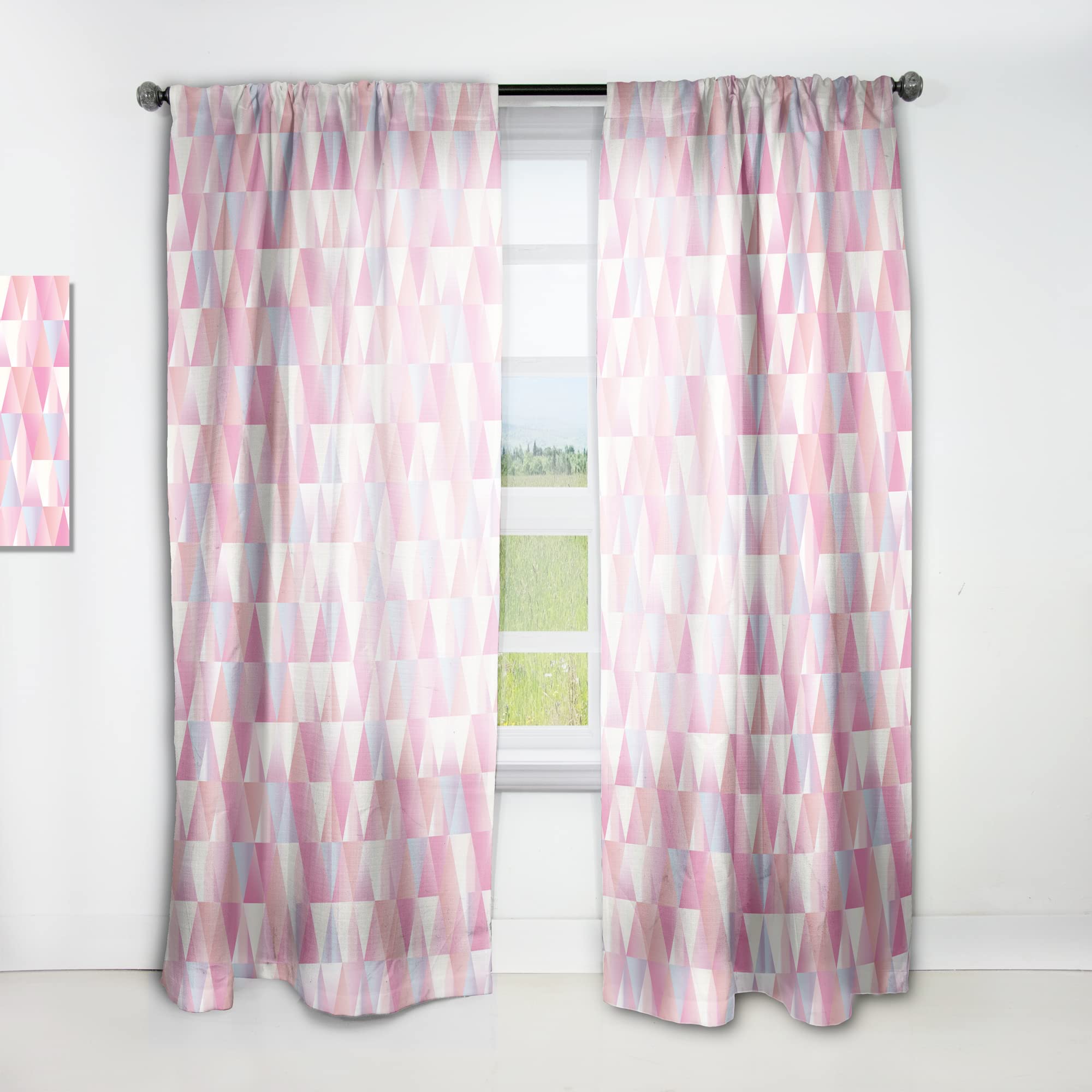 DesignQ Diamond Retro VI Thermal Insulated Curtains - Single Panel 52x90 Inches - Blackout Drapes for Bedroom & Living Room - Perfect for Home Decor, Privacy & Energy Efficiency