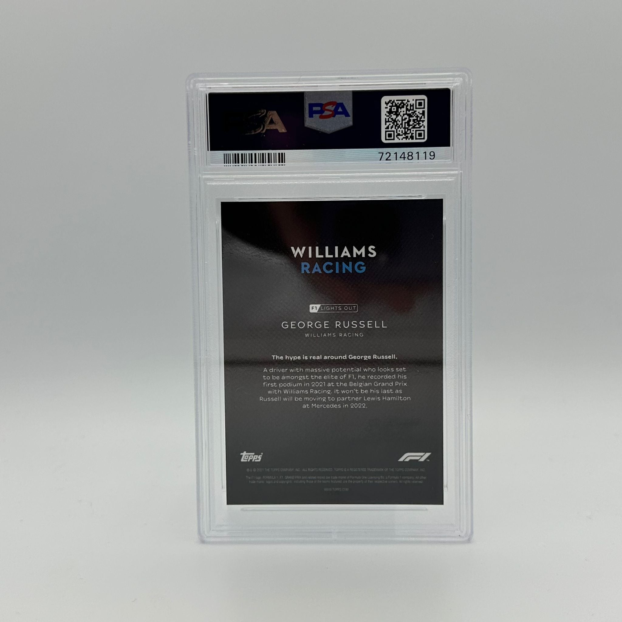 PSA 9 2009 George Russell Drivers Aqua Parallel #50/50 - Rare Racing Collectible for Fans & Memorabilia Display