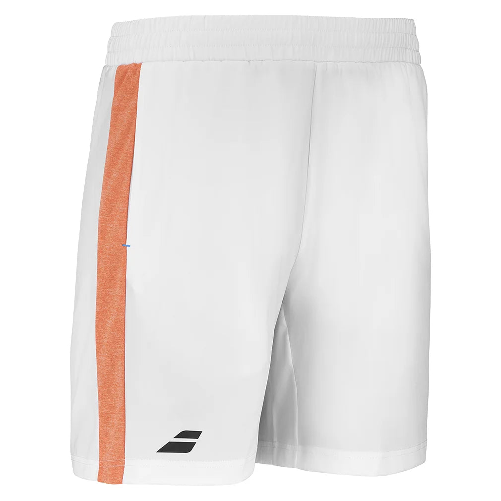 Boys' Tennis Shorts - White & Orange Athletic Shorts for Kids | Comfortable & Breathable for Sports & Outdoor Play