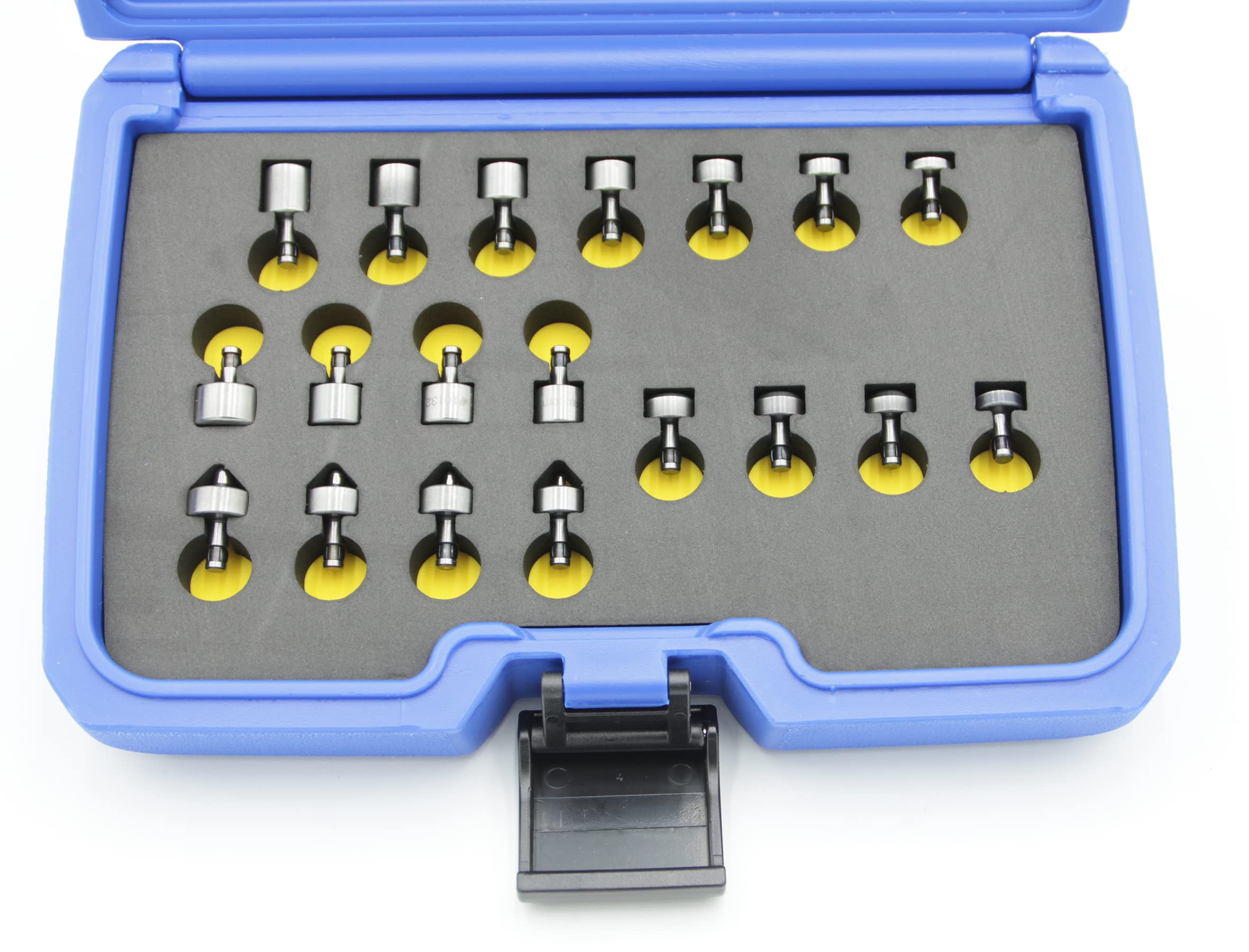 Professional Dimple Die Set & Riveting Kit with Case - Universal, Brazier & Countersunk Rivets - Heat-Treated Steel - Compatible with Hand/Pneumatic Rivet Squeezers - Perfect for Aircraft Repair, Automotive & Metal Fabrication Projects