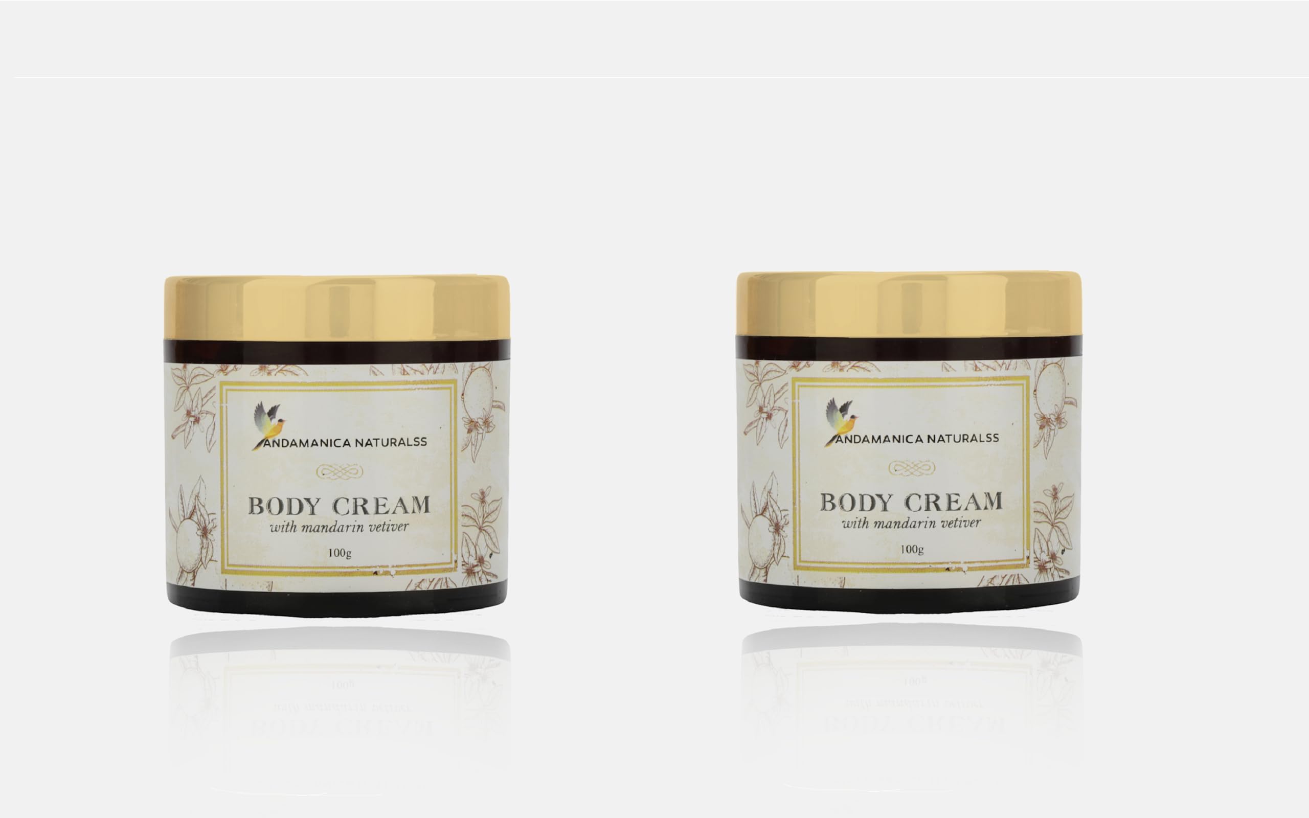ANDAMANICA NATURALSS Deep Nourishing Body Cream for Dry Skin - 100g (Pack of 2) | Hydrating Moisturizer for Women & Men | Perfect for Daily Use, After Shower & Night Care
