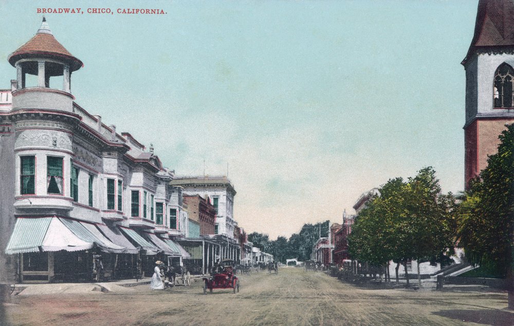 Chico California Broadway Giclee Gallery Print - 16x24 Wall Art Decor, Travel Poster for Living Room, Office & Home Decor