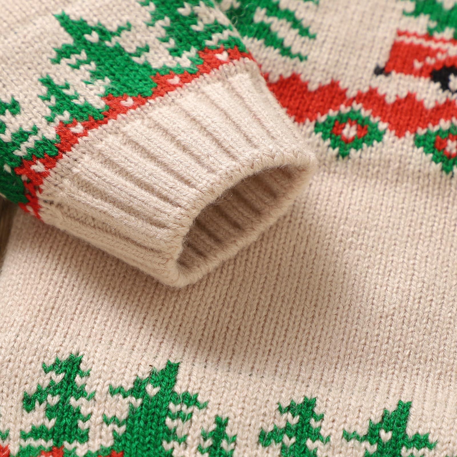 Karwuiio Toddler Baby Boy Christmas Sweater - Cozy Long Sleeve Knit Pullover for Fall & Winter - Perfect for Holiday Photos, Family Gatherings & Cold Weather Outfits