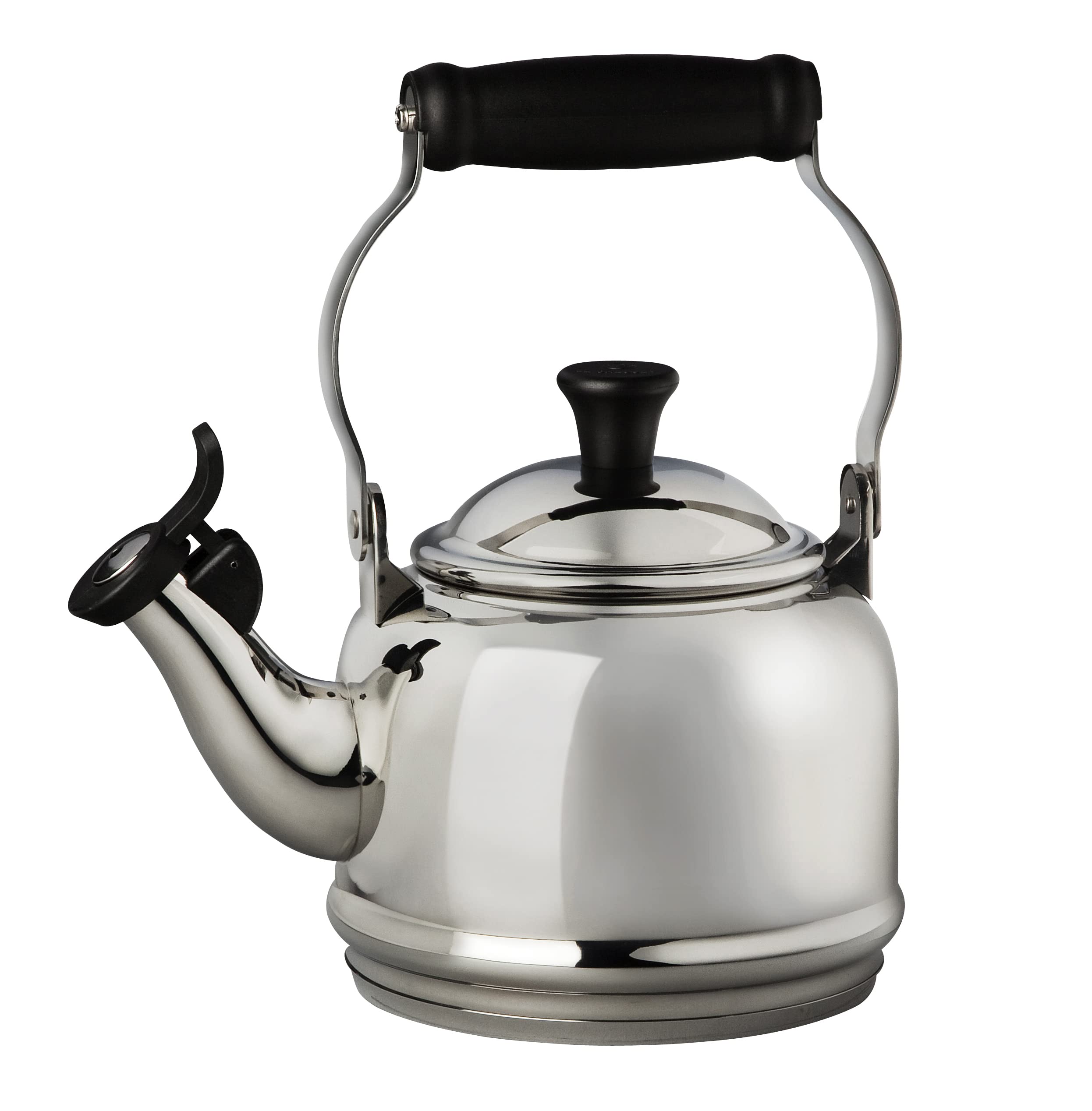 Le Creuset 1.25 qt Stainless Steel Tea Kettle - Classic Stovetop Whistling Teapot for Tea Lovers | Perfect for Home, Office & Outdoor Use