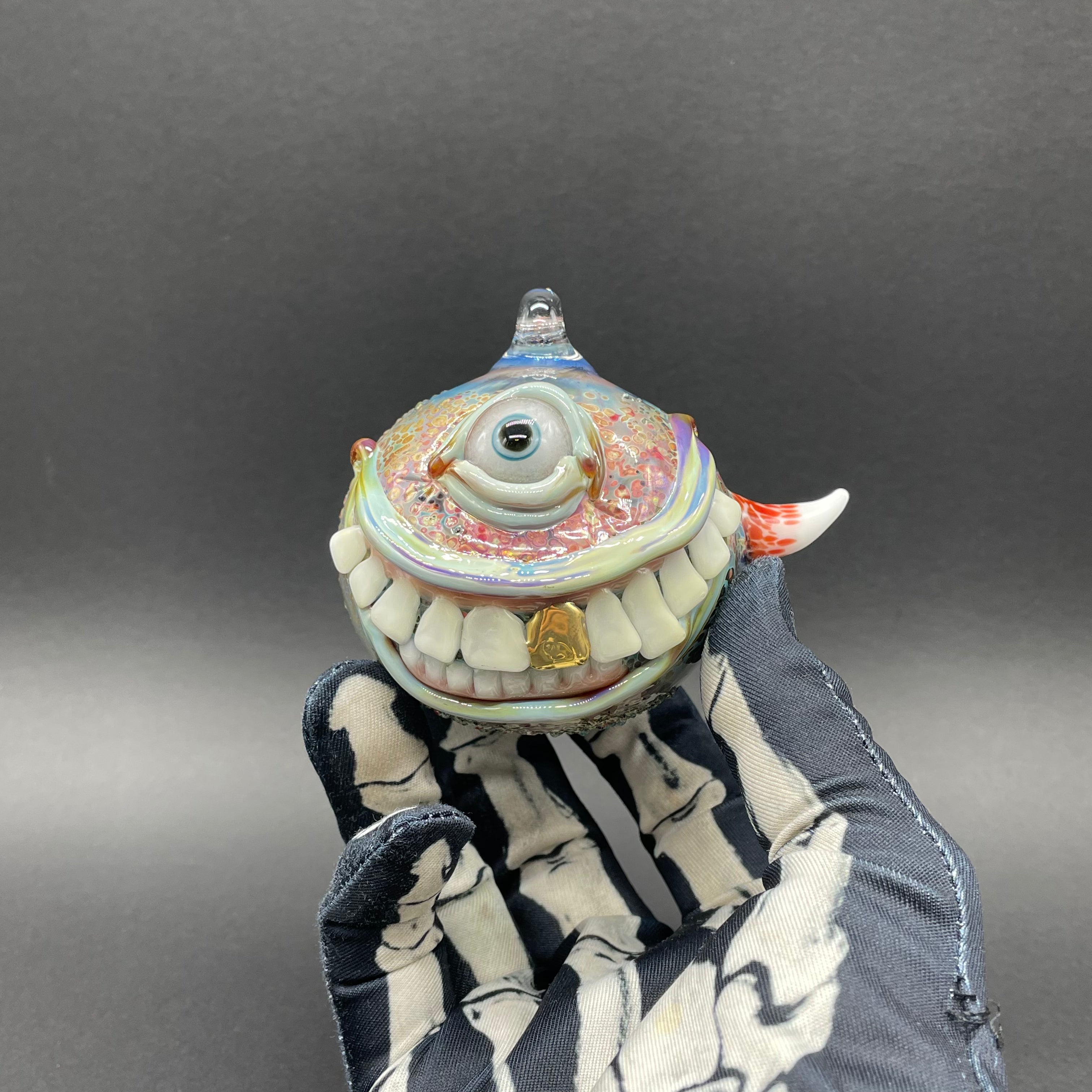 Smiling Cyclops Ornament - Unique Handmade Home Decor for Christmas, Halloween & Gifts | Perfect for Shelf, Desk & Party Decorations