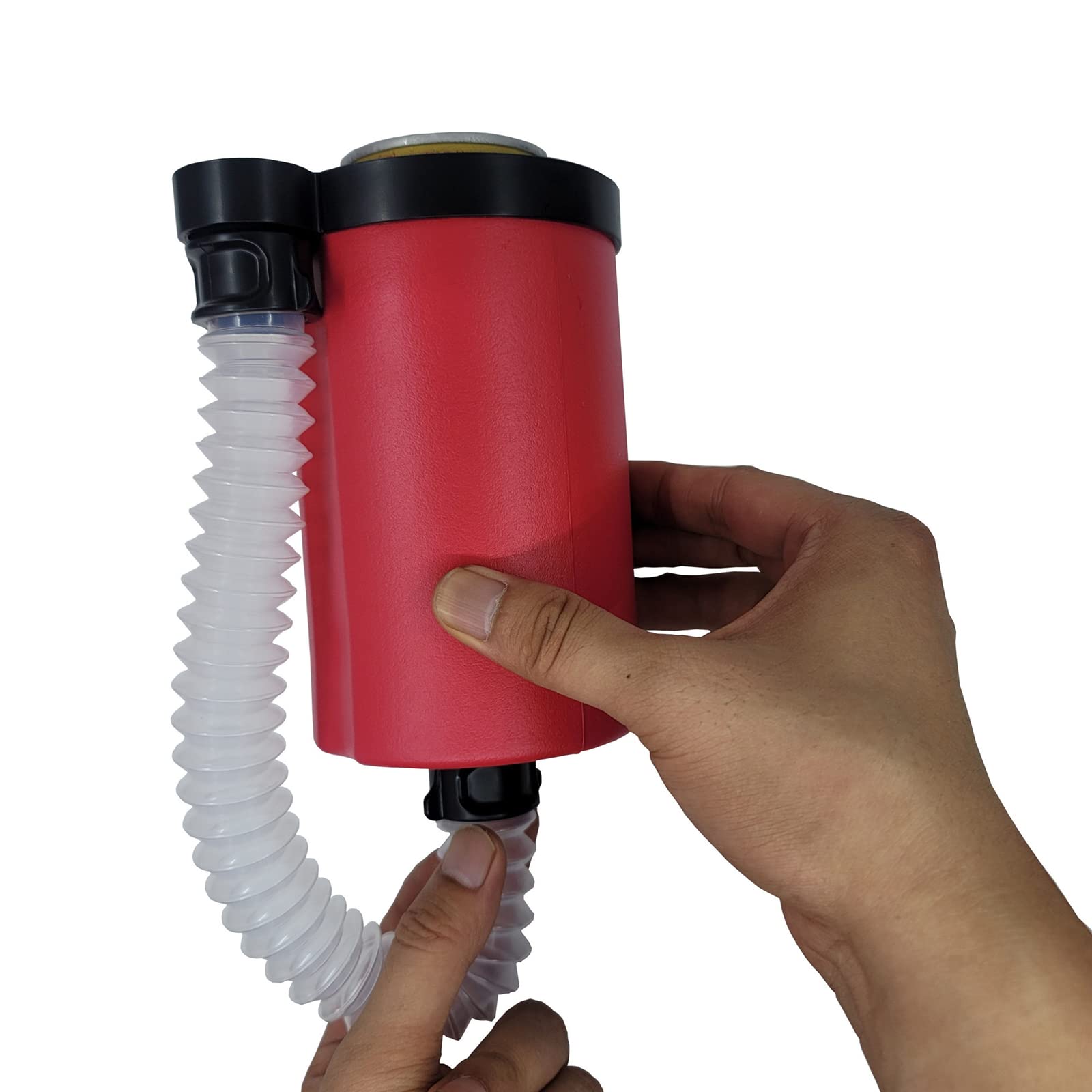 Portable Insulated Can & Bottle Cooler with Detachable Hose and Bottle Opener Keychain - 2 Pcs Expandable Drink Funnel for Beer, Soda & Cocktails - Perfect for Parties, Camping, Tailgating & Outdoor Events (White)