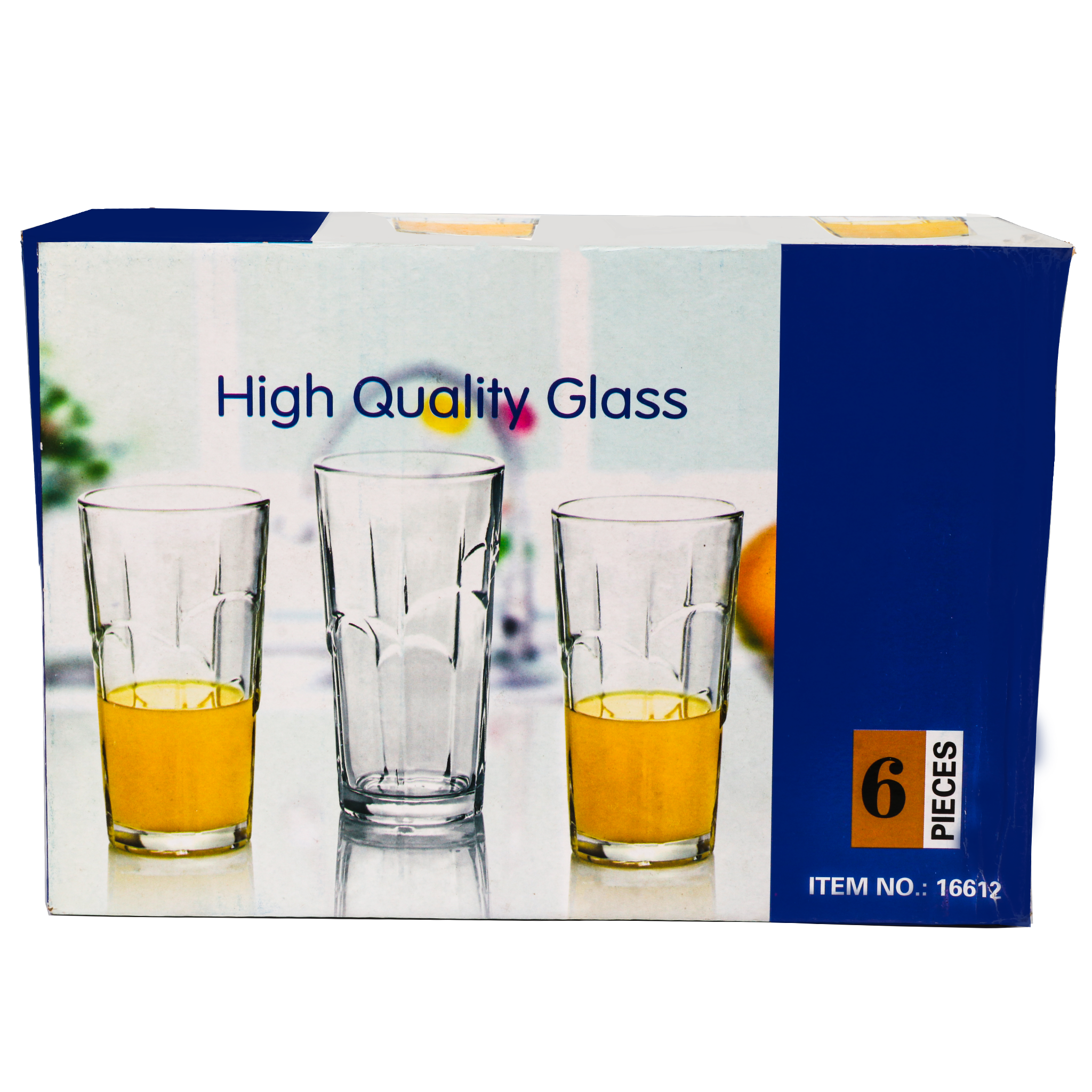 Premium Royal Glass Cup Set - Elegant & Durable Drinking Glasses for Wine, Juice, Water - Perfect for Home, Parties, Restaurants & Gifts