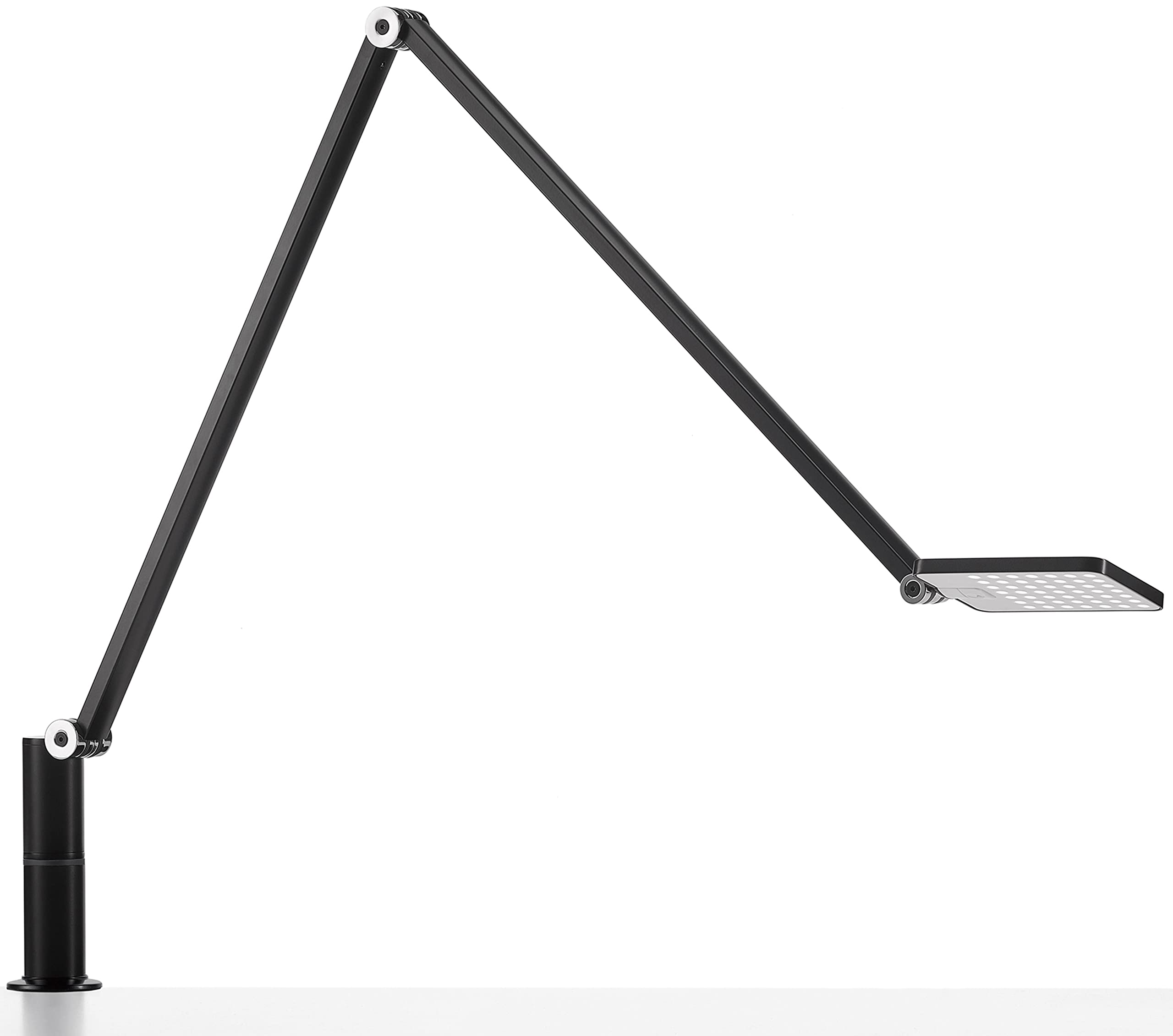 Novus Attenzia Task LED Desk Lamp - 742 Lumens 4000K Eye-Care Light with One-Touch Memory Dimming, Anti-Glare & Adjustable Pivoting Arms, Black Clamp Mount - Perfect for Office, Study, Reading & Crafting Workspaces