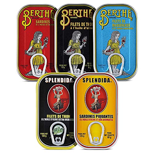 Premium Portuguese Canned Fish Gift Set - 5 Varieties (Sardines, Tuna, Mackerel) - Authentic Portugal Seafood - Perfect for Charcuterie Boards, Picnics & Gourmet Cooking
