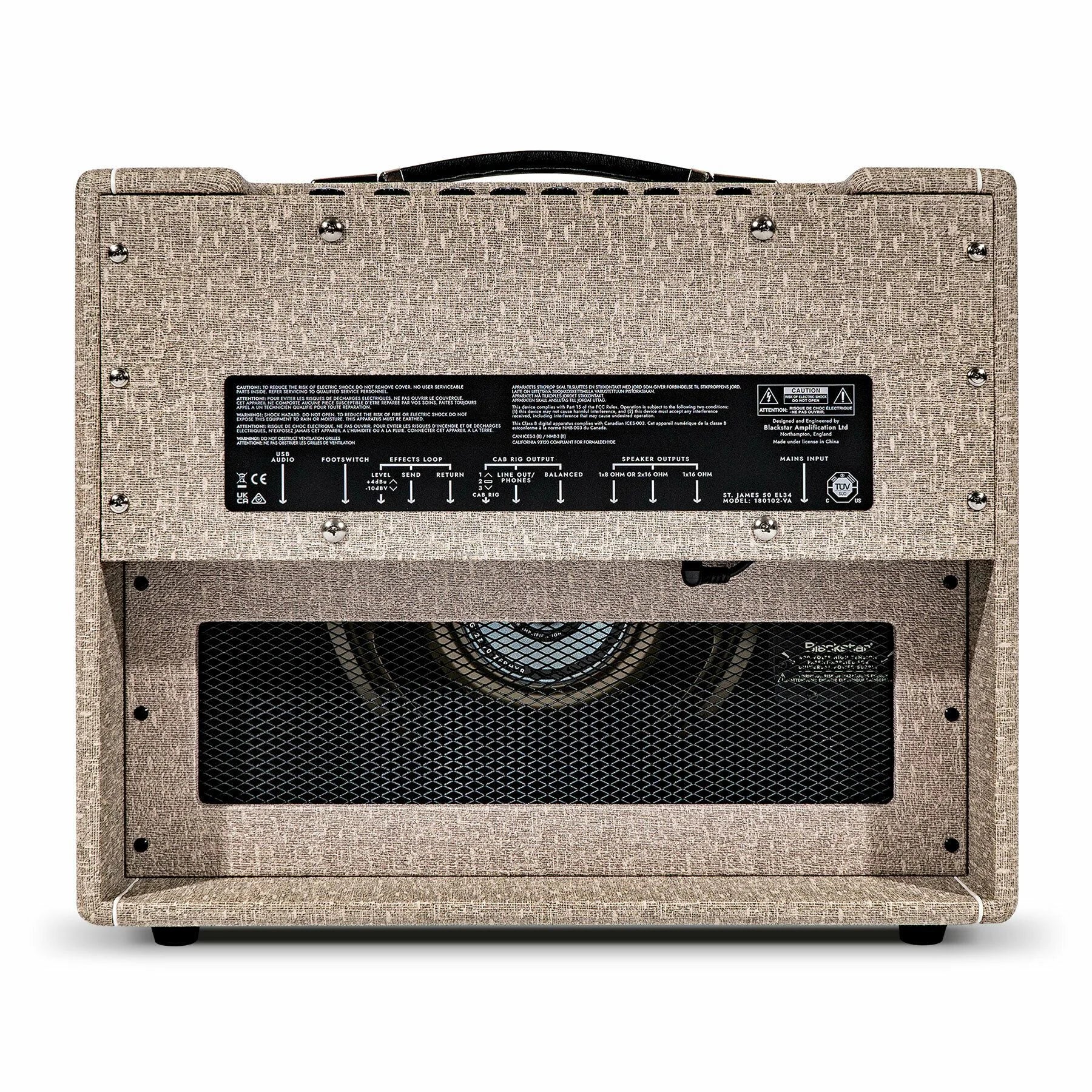Blackstar St James 50W 1X12 Tube Guitar Combo Amplifier with Power Reduction Switch - Perfect for Home Practice, Studio Recording & Live Performances