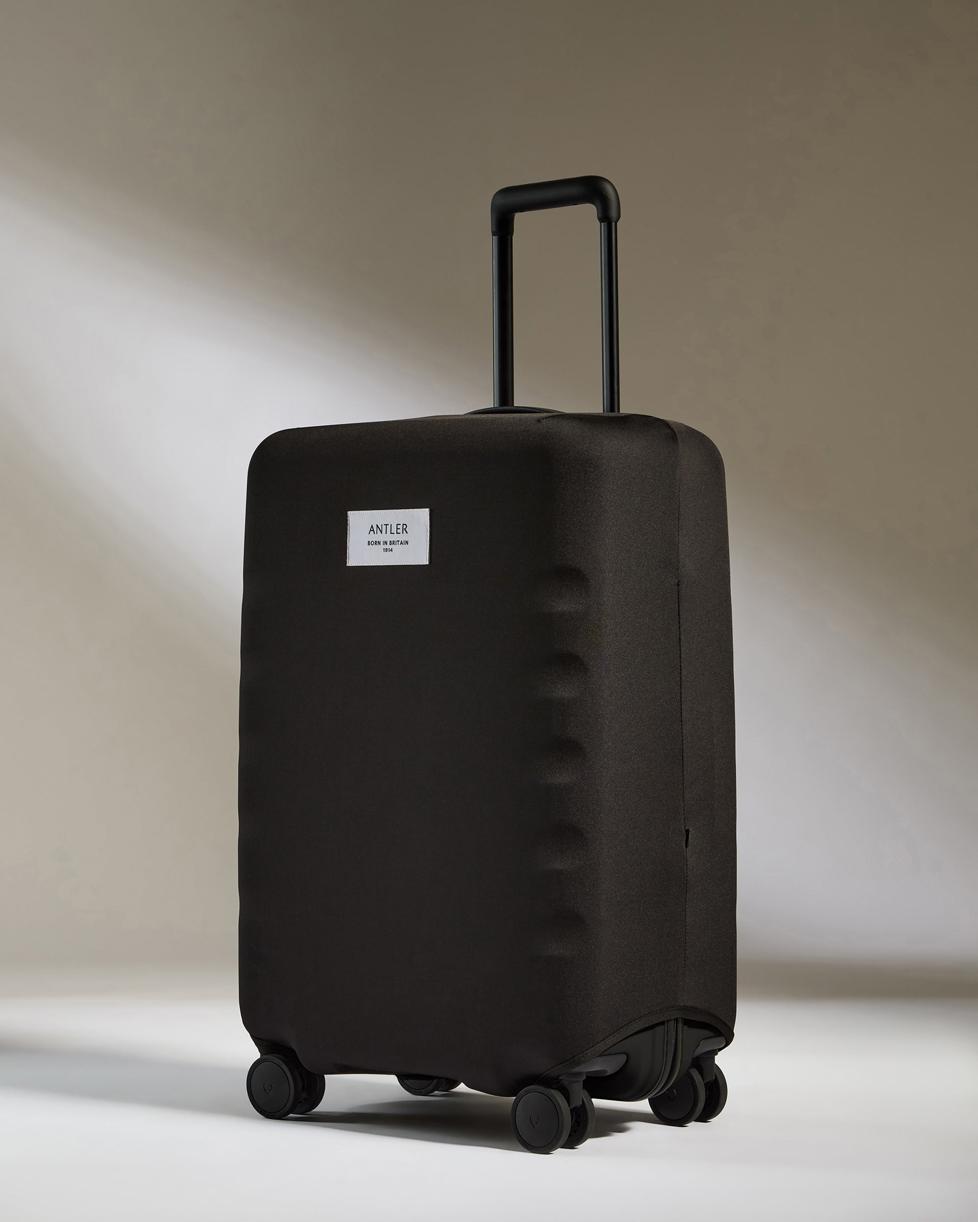 Black Medium Luggage Cover - Durable & Stylish Protection for Travel Suitcases - Perfect for Airports, Vacations & Business Trips