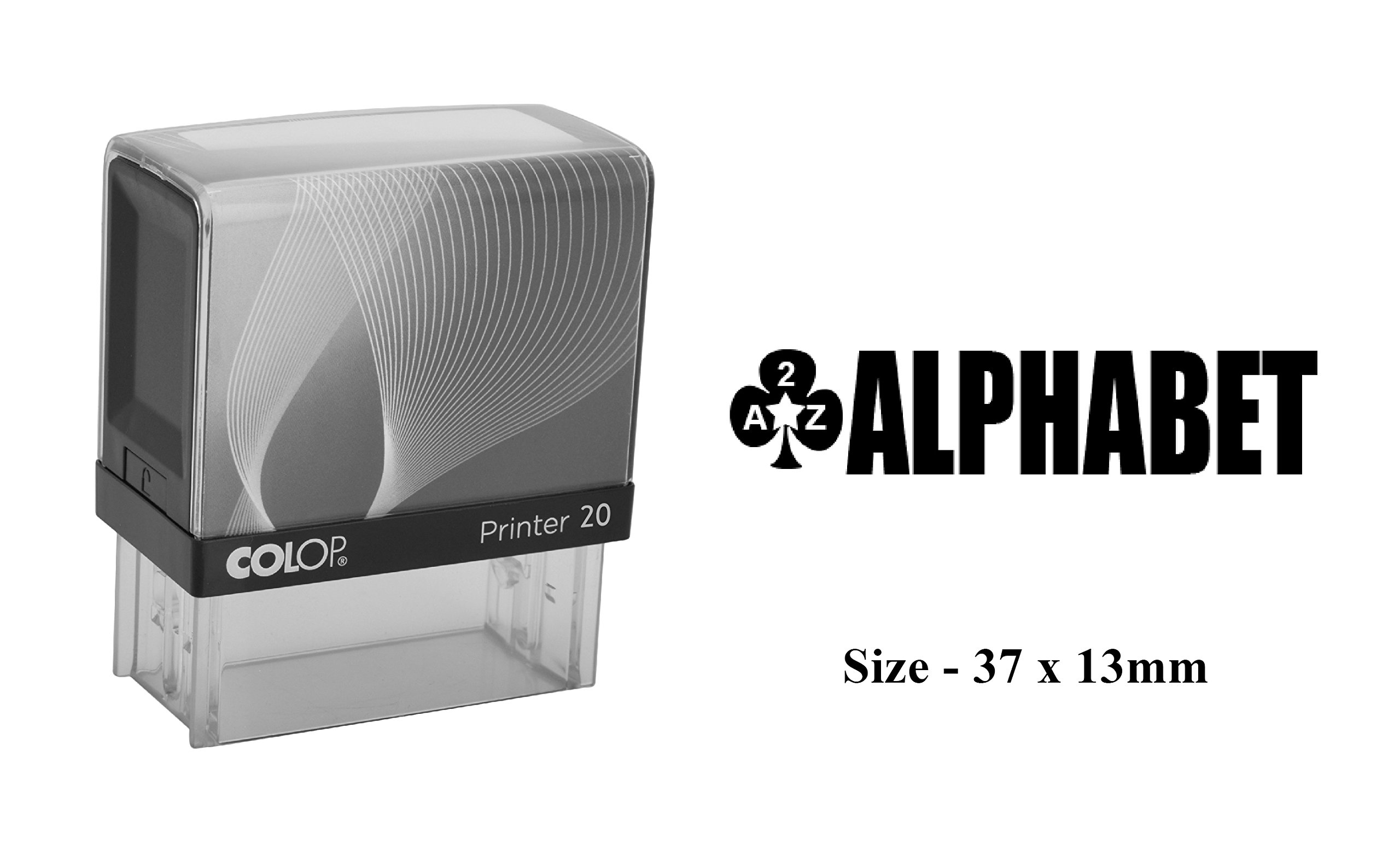 Custom Alphabet Self-Inking Rubber Stamp - Personalized Office Stamp for Documents, Letters & Crafts by Colop Printer (20mm) - Perfect for Business, Home & DIY Projects