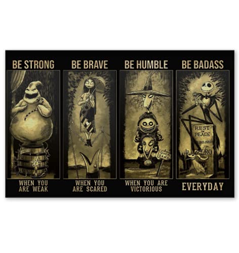 300-Piece Wooden Jigsaw Puzzle - Nightmare Before Christmas Characters (Be Strong, Be Brave, Be Humble) - Fun Educational Toy for Adults & Kids - Perfect for Family Game Night & Holiday Gifts