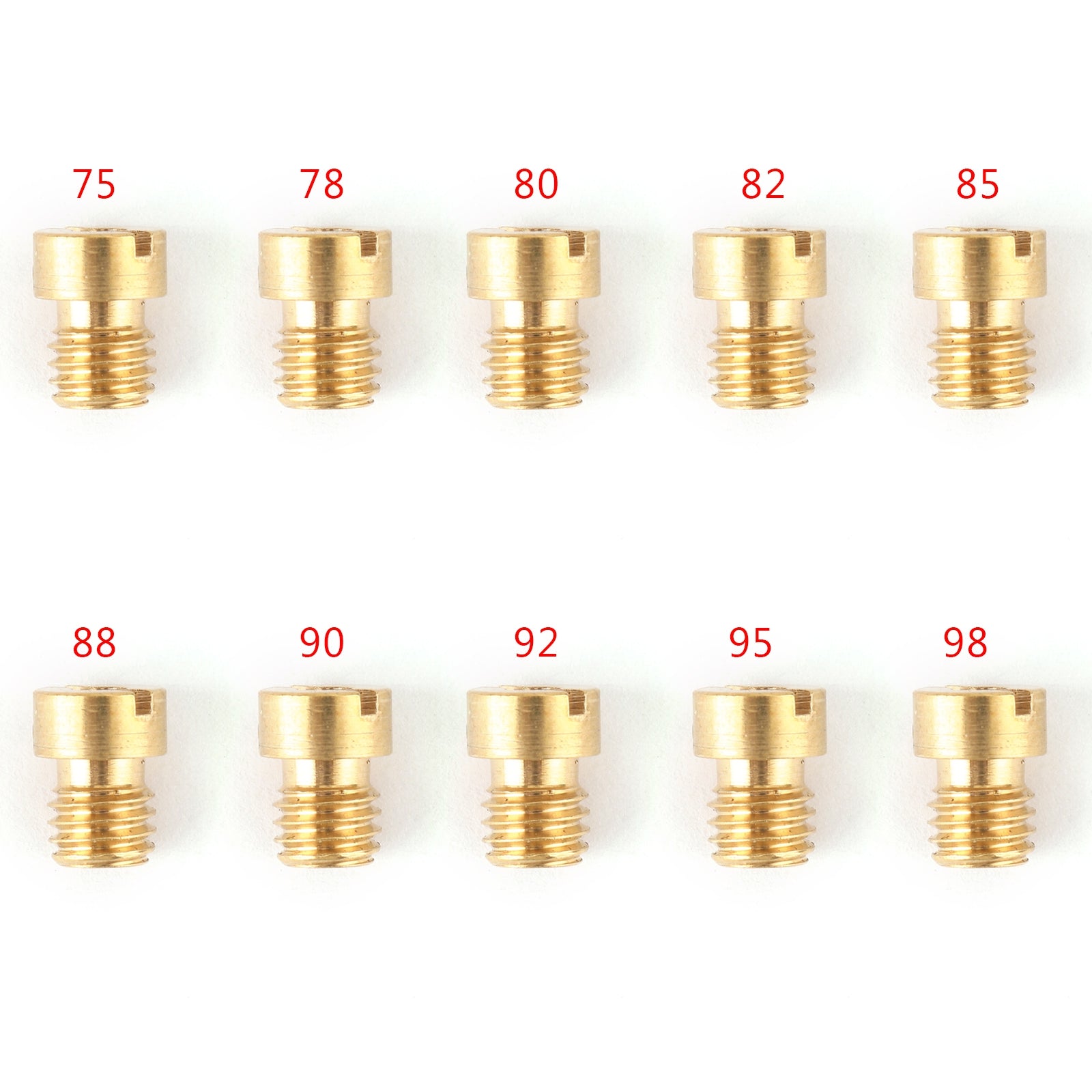 10PCS 5MM Carburetor Main Jet Nozzle Set for Dellorto Carburetor 75 98 - High Performance Replacement Parts for Motorcycles, ATVs, Scooters & Small Engines - Perfect for Tuning, Repair and Maintenance