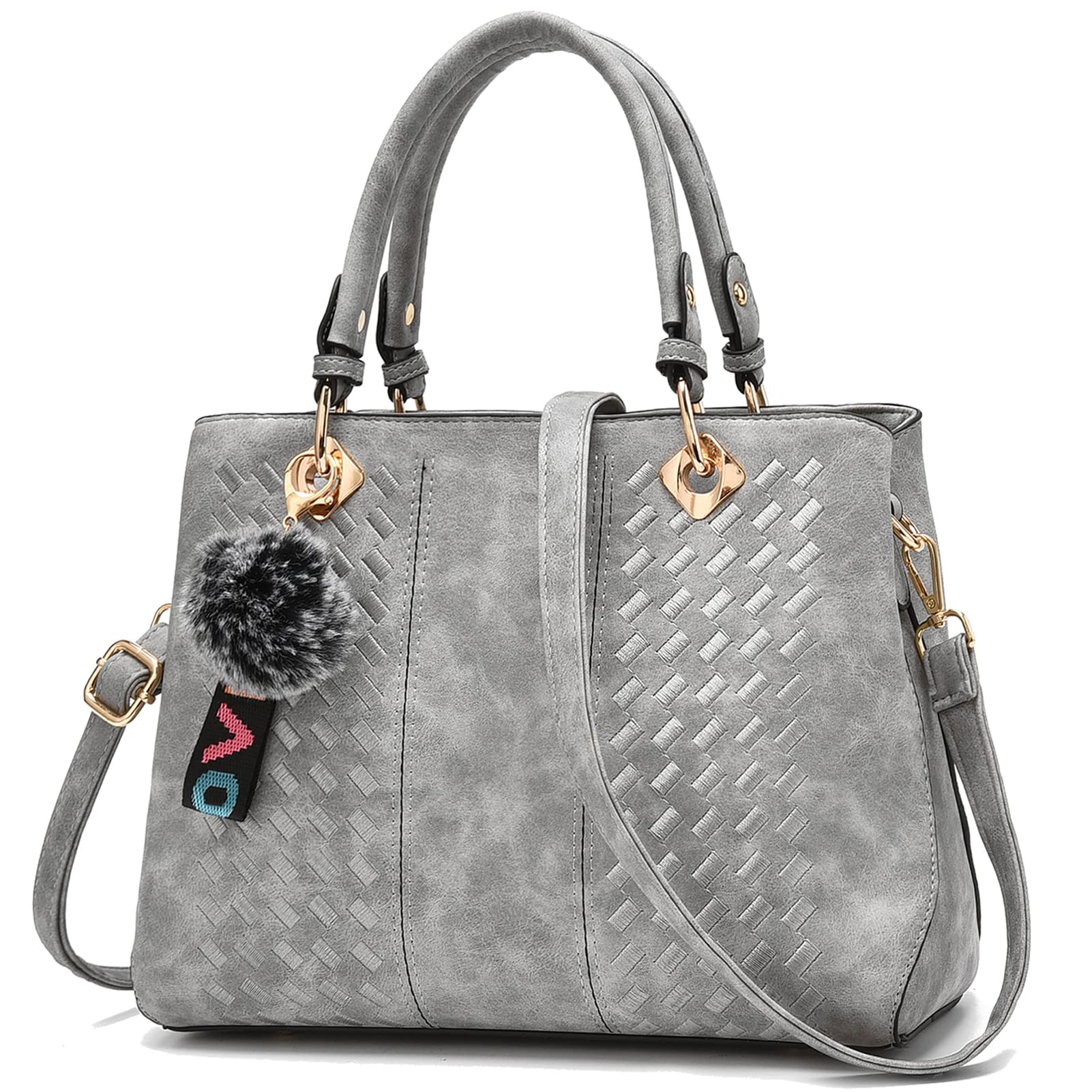 Stylish SYKT Women's Leather Satchel Purse & Shoulder Tote Handbag - Perfect for Work, Travel & Everyday Use