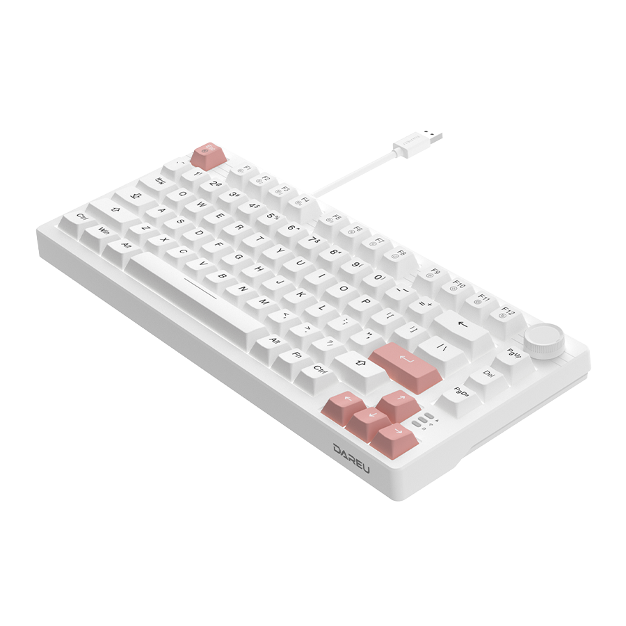 DAREU EK75 75% Compact Mechanical Gaming Keyboard - RGB Backlit, Wired USB, Gasket Mount Design for PC Gamers & Typists - Perfect for Esports, Office Work & Home Use
