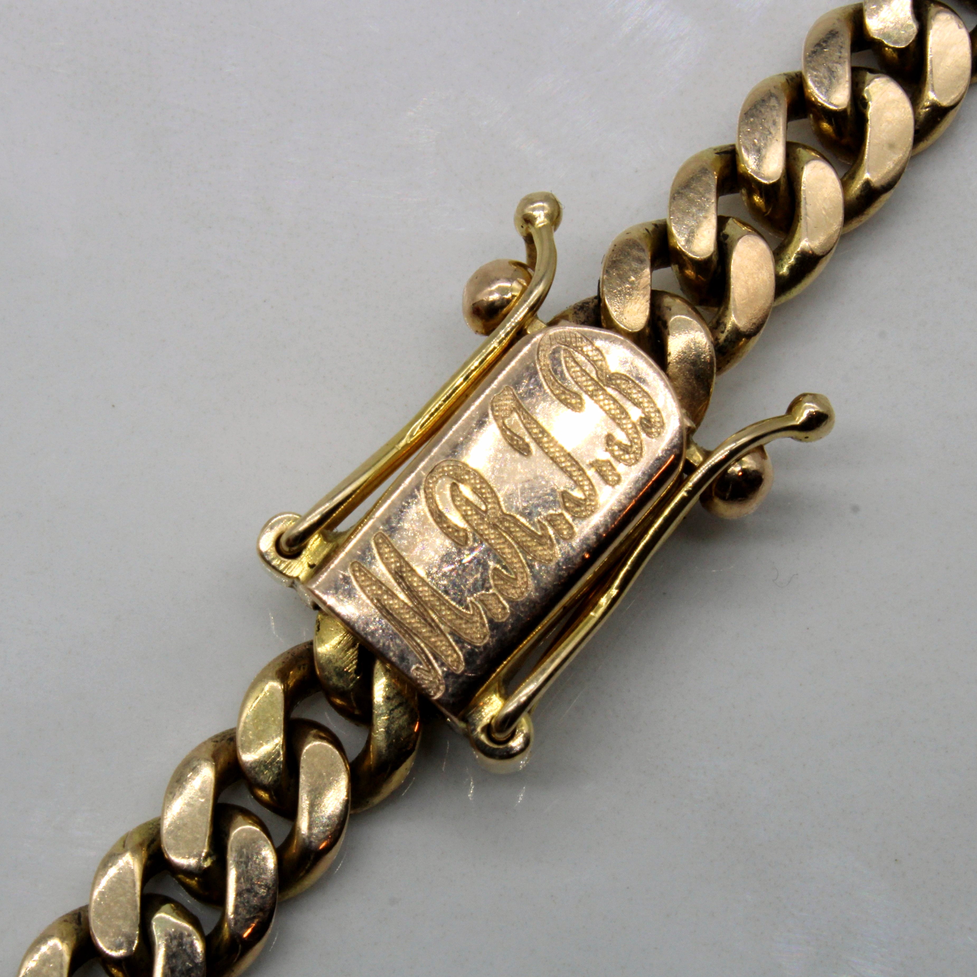 10K Yellow Gold Cuban Link Chain 22