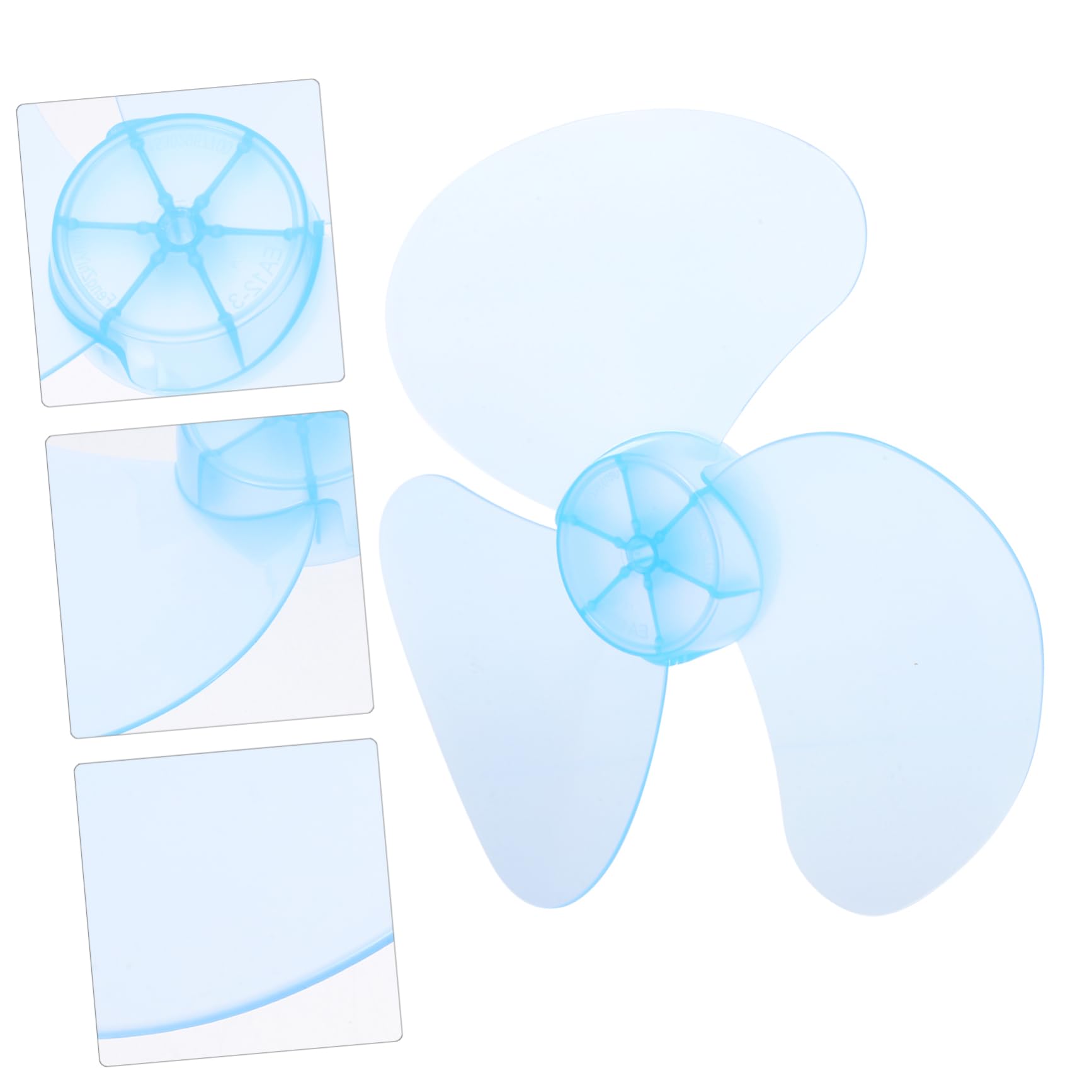 SOLUSTRE 12 Plastic Fan Blades Replacement - 3 Leaf Electric Fan Parts for Table Fan, Household Fan, Air Conditioner & Ceiling Fan - Durable PP Material for Home, Office & Outdoor Cooling