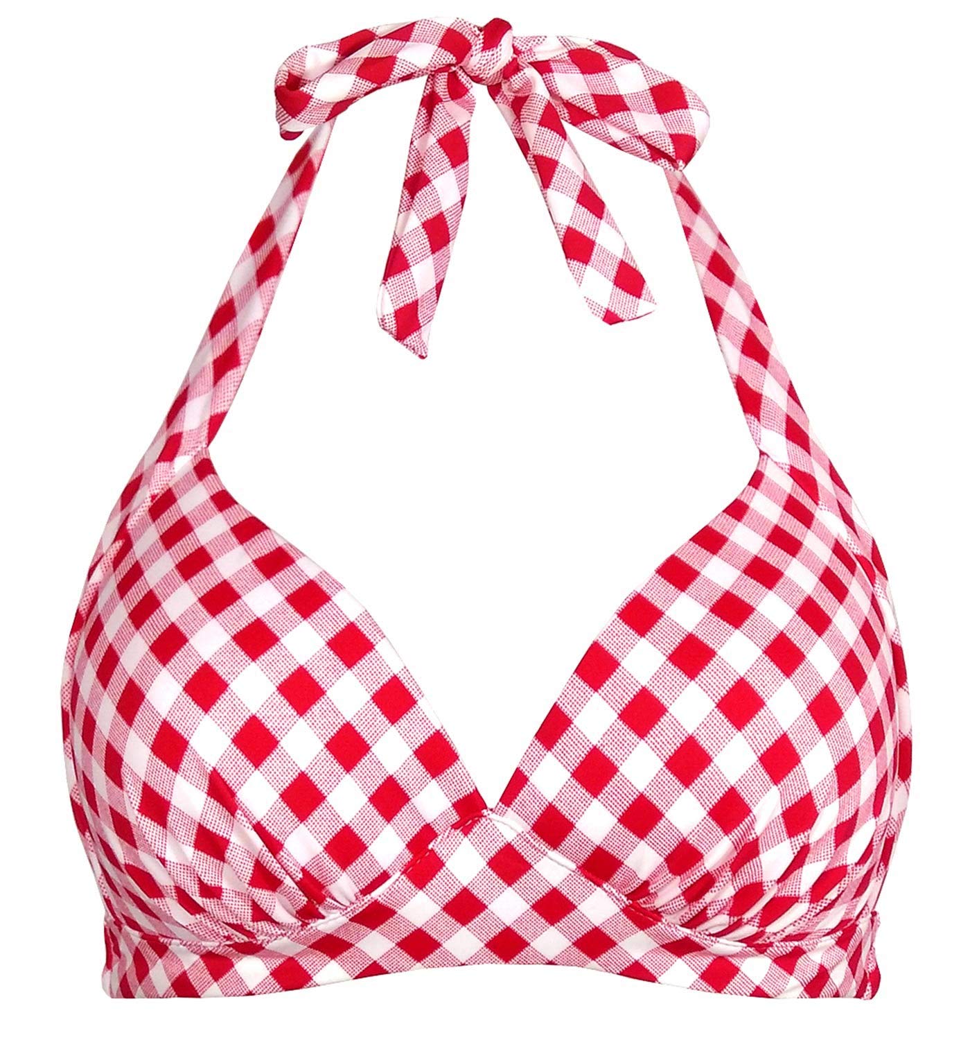 Vintage 50s Halter Neck Tie Knot Back Bikini Top for Women - Soft Molded Padding Swimwear, Bathing Suit Tops Only | Perfect for Beach, Pool & Summer Vacations