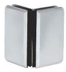 CRL Satin Chrome Trianon Series 90 Degree Glass-to-Glass Clamp - Premium Glass Connector for Shower Doors, Display Cases & Room Dividers
