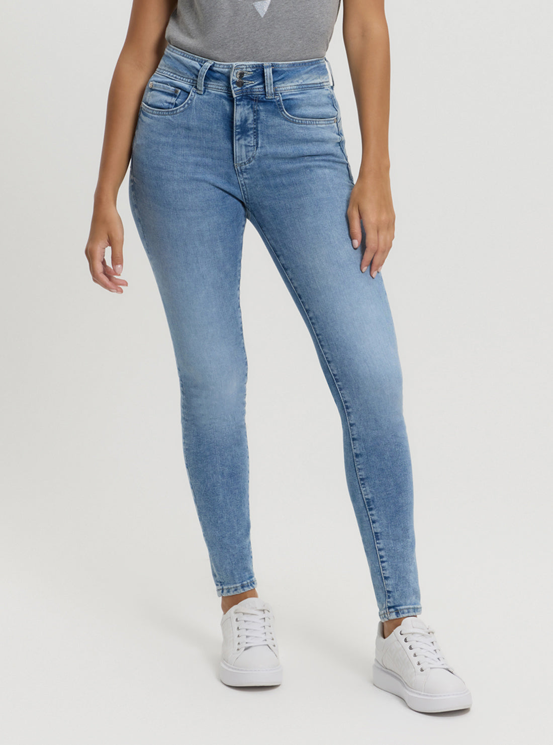 Blue Shape Up Skinny Jeans for Women - Medium Wash Denim Pants for Tummy Control & Butt Lifting - Perfect for Casual Wear, Date Night & Office Outfits