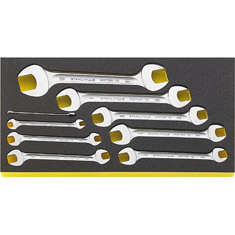 Stahlwille 96830124 TCS WT 10a/9 Double Open Ended Spanner Wrench - Professional Grade Tool for Automotive Repair & Mechanical Maintenance