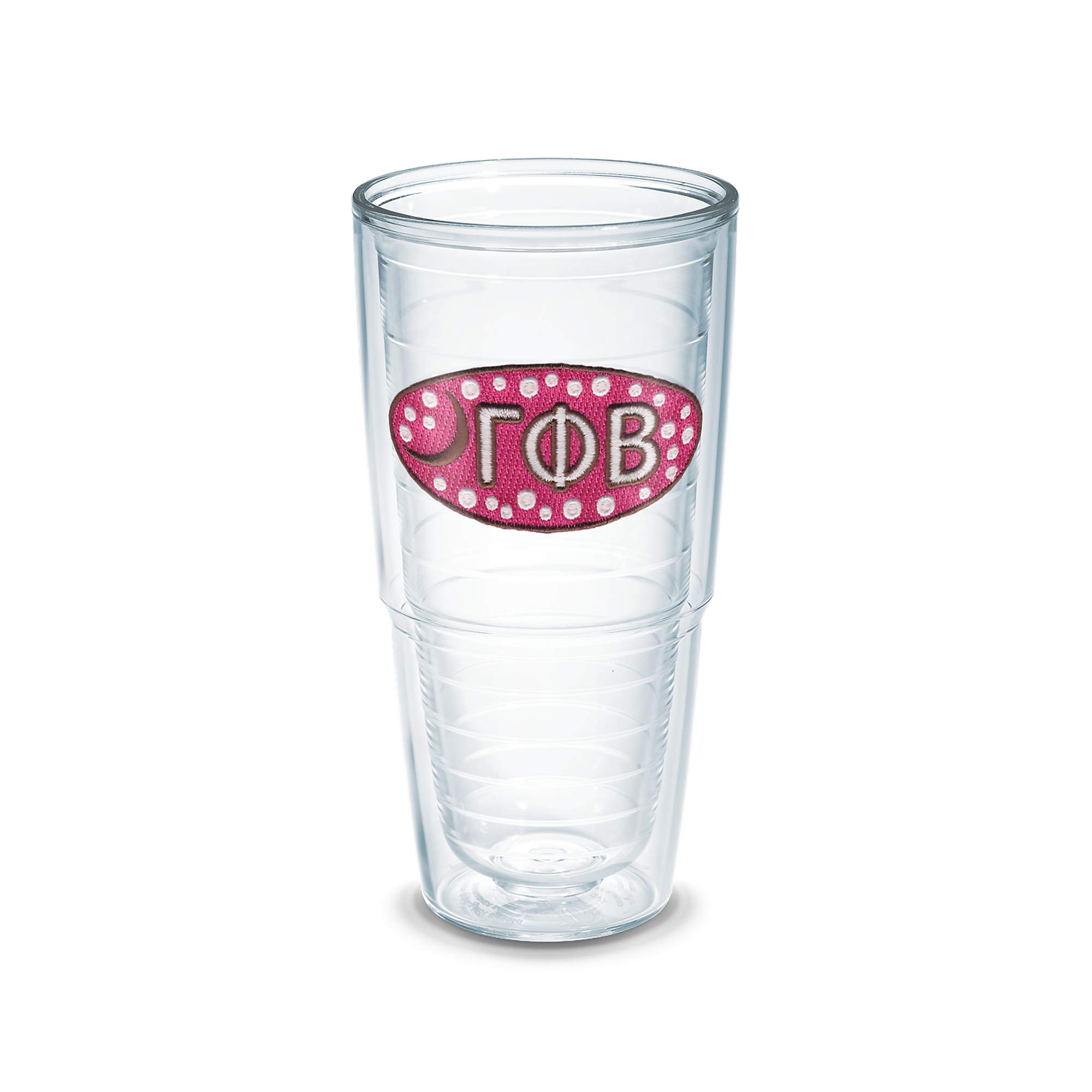 Tervis Gamma Phi Beta Sorority 24 oz Clear Insulated Tumbler - Perfect for College, Sorority Events & Everyday Hydration