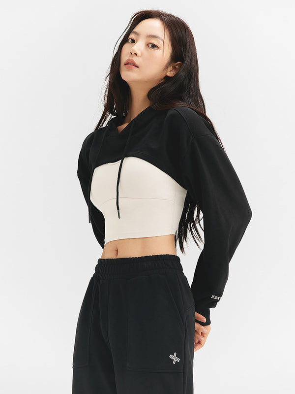 Trendy Layered Hooded Sweatshirt for Women & Men - Cozy Pullover with Double Hood Design - Perfect for Streetwear, Casual Outfits & Winter Fashion