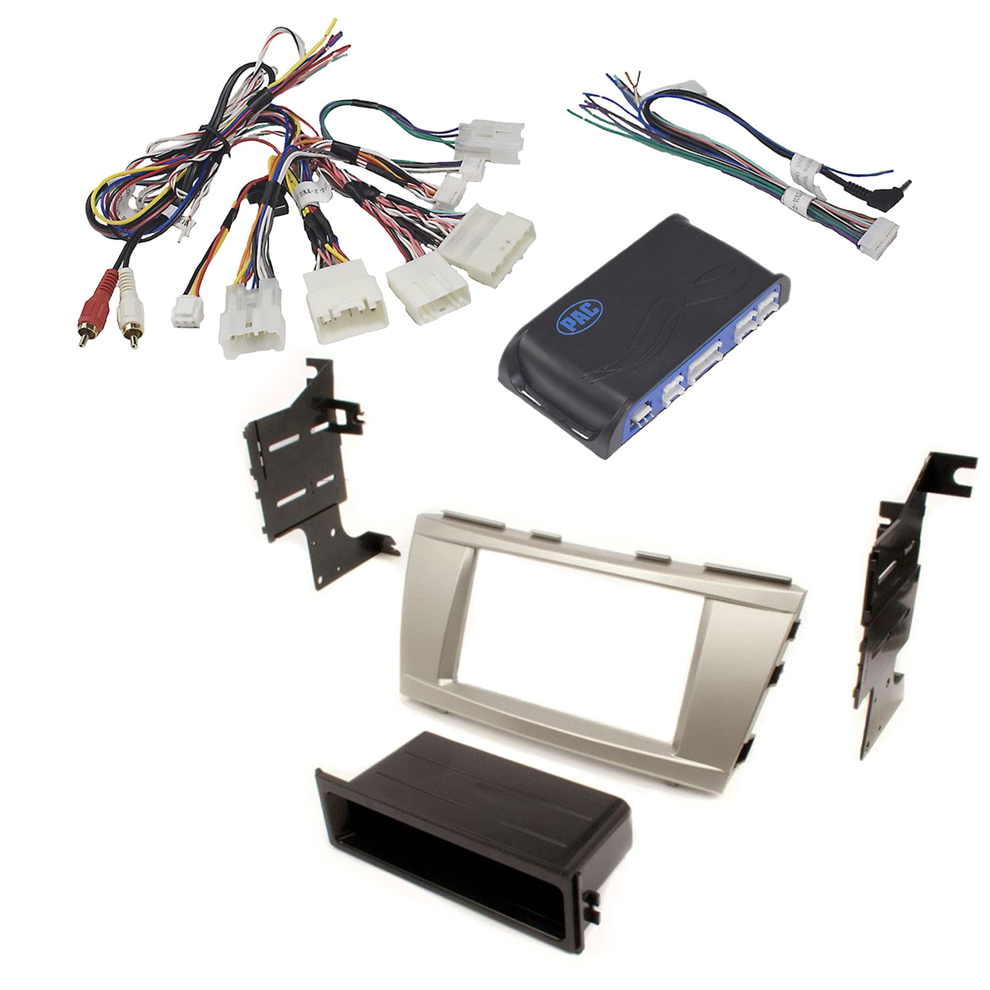 PAC RP4.2TY11 Double/DIN Single DIN Silver Car Stereo Installation Kit for 2007-2011 Toyota Camry - Perfect for Aftermarket Radio Upgrade & Seamless Dash Integration