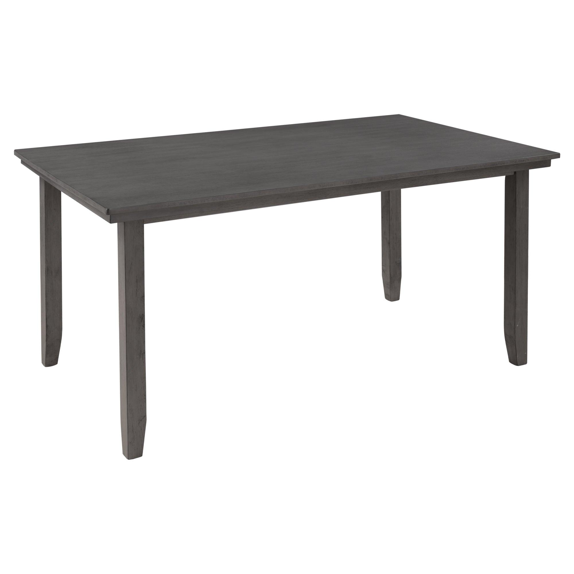 Rustic Wood Dining Room Table and Chairs Set with Bench - 6 Piece Gray Farmhouse Kitchen Furniture for Family Gatherings & Dinner Parties