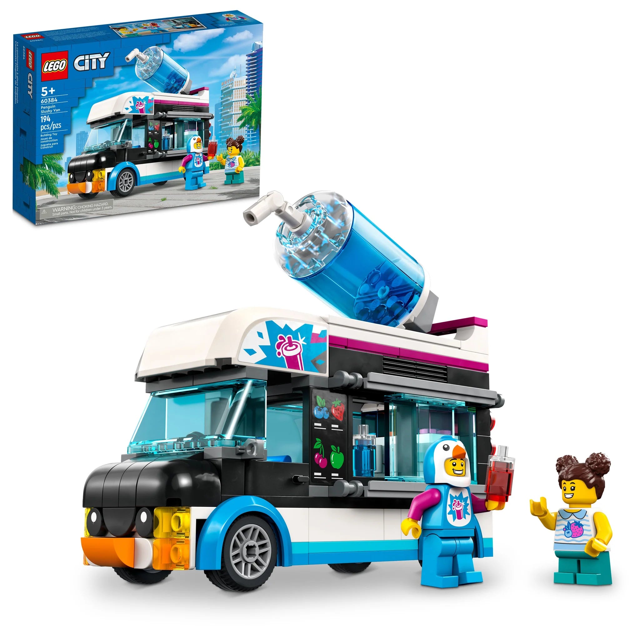 LEGO® City Penguin Slushy Van Toy Building Set - 60253 | Fun Pretend Play for Kids Ages 5+ | Perfect for Creative Playtime & Birthday Gifts