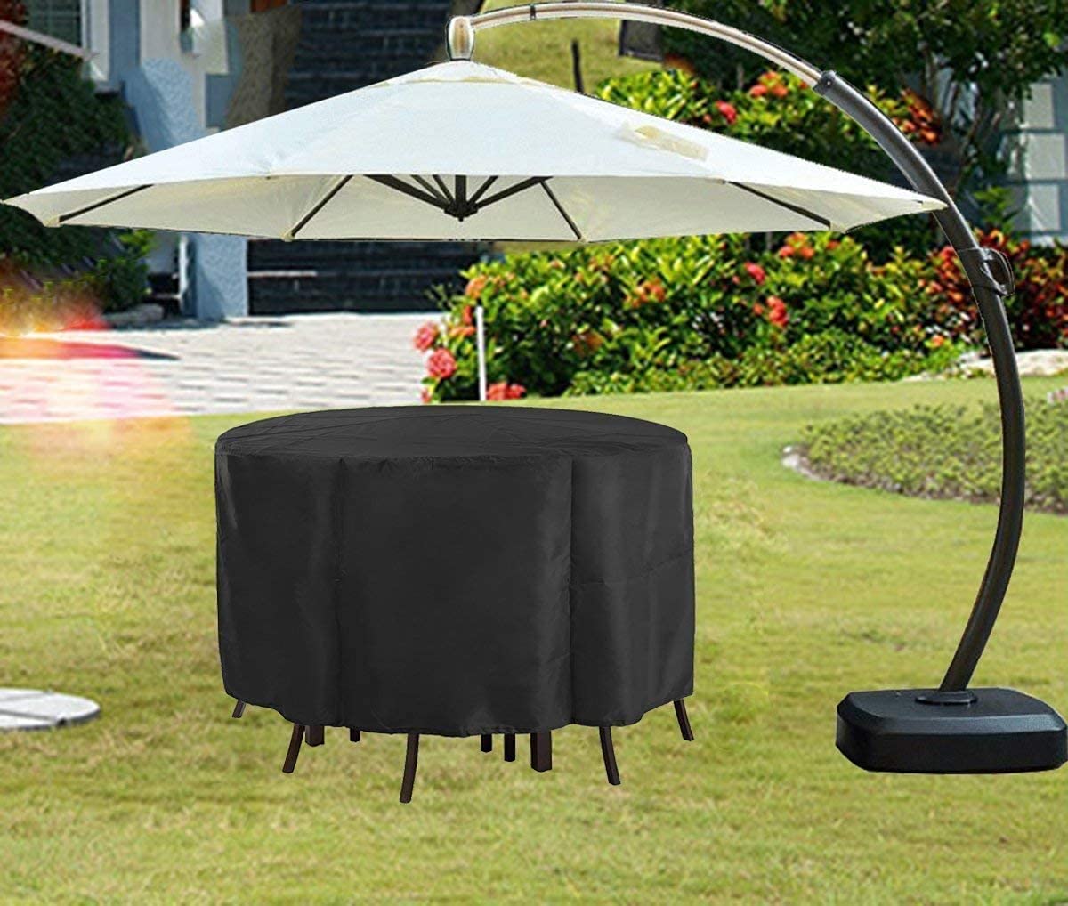 **Waterproof Round Bar Height Table and Chair Cover 90