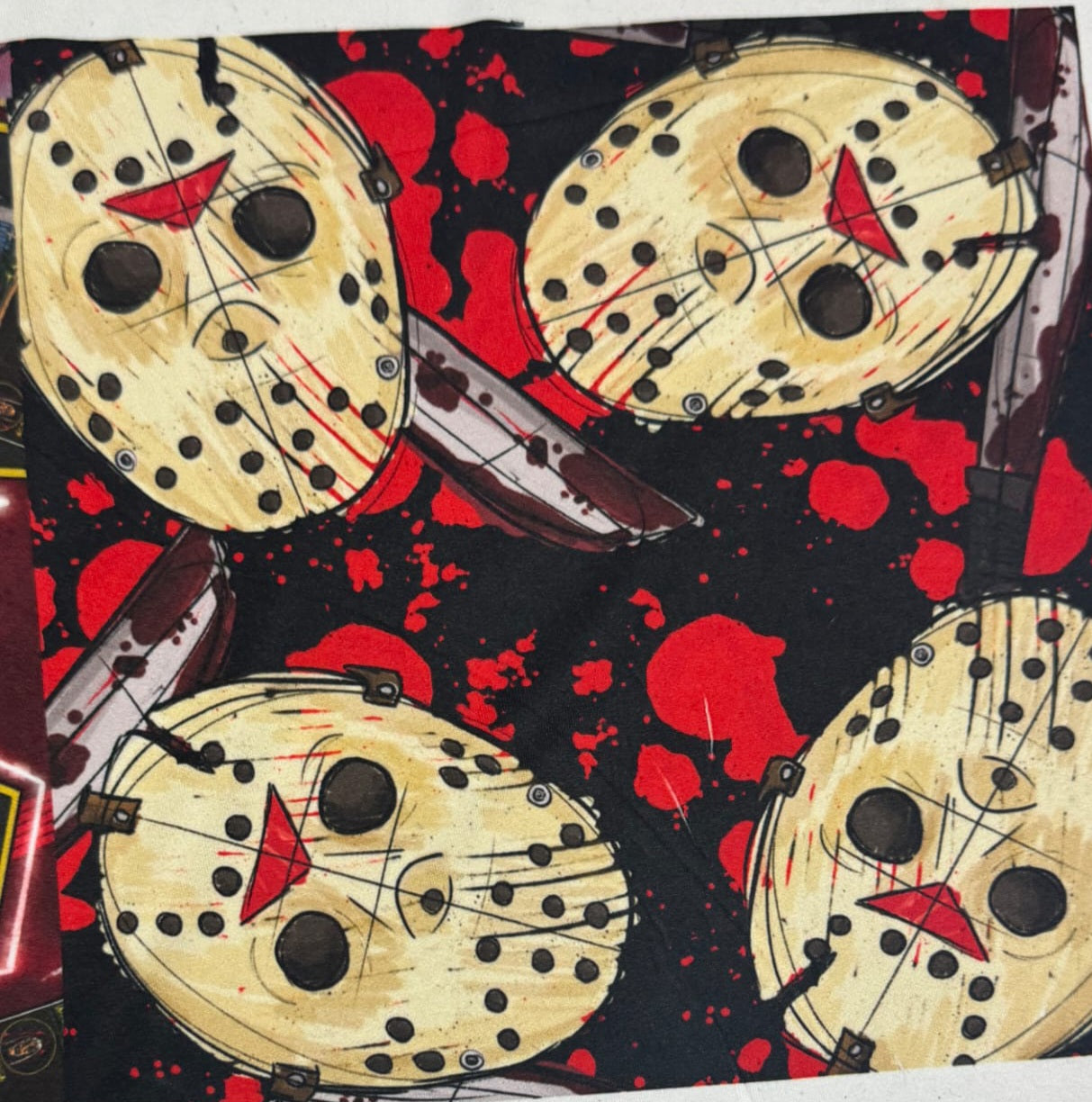 Bloody Jason Semi-Exclusive High-Quality Handcrafted Vibrant Leggings - Perfect for Halloween Costumes, Cosplay, and Horror Theme Parties