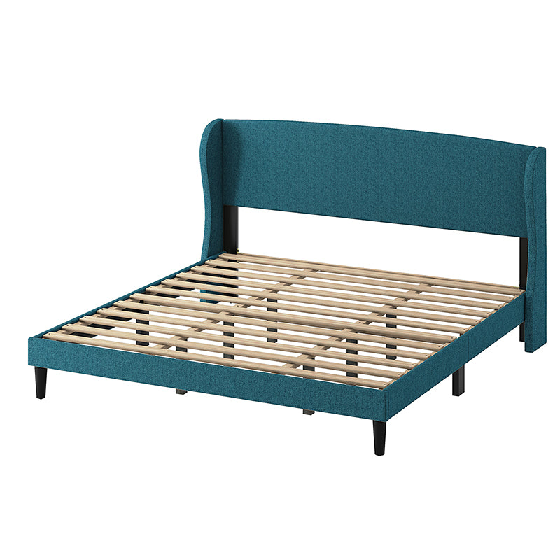 Baotist Upholstered Wingback Platform Bed Frame - Queen Size Modern Bedroom Furniture for Master Bedroom, Guest Room & Apartment