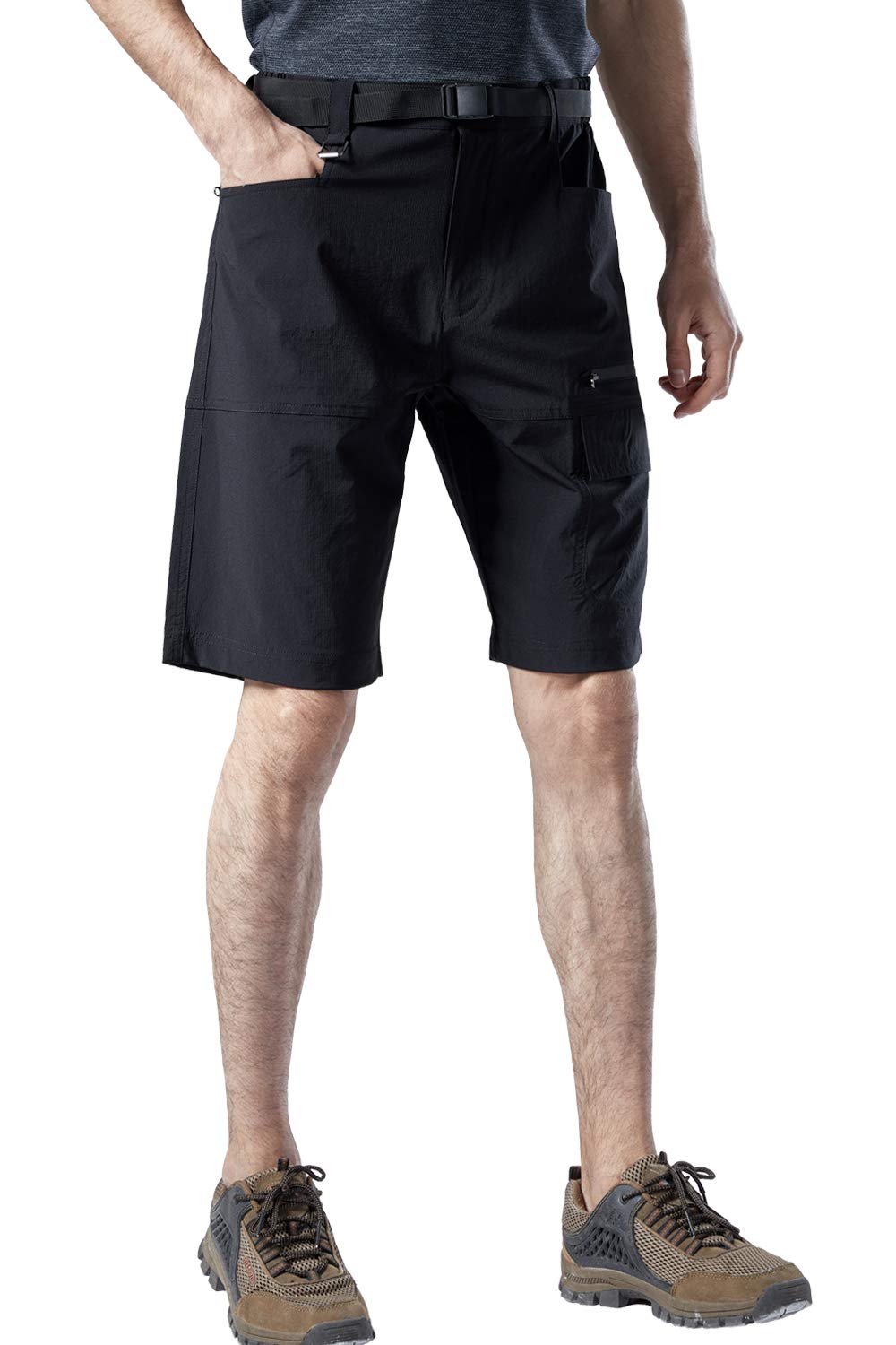 Men's Quick-Dry Elastic Shorts - Water Resistant, Durable & Plus Size - Perfect for Running, Gym, Hiking & Outdoor Activities