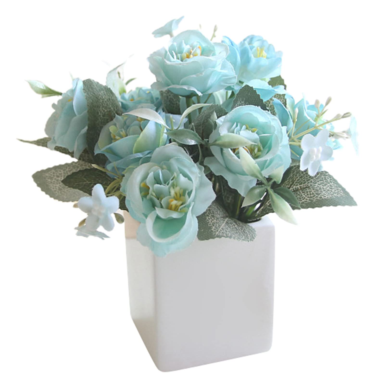 Vivid Fake Rose Flowers - Realistic Simulation Plastic Roses for Home Decor, Anti-Fade Artificial Flowers with Delicate Texture | Perfect for Wedding Centerpieces, Table Decorations & DIY Crafts