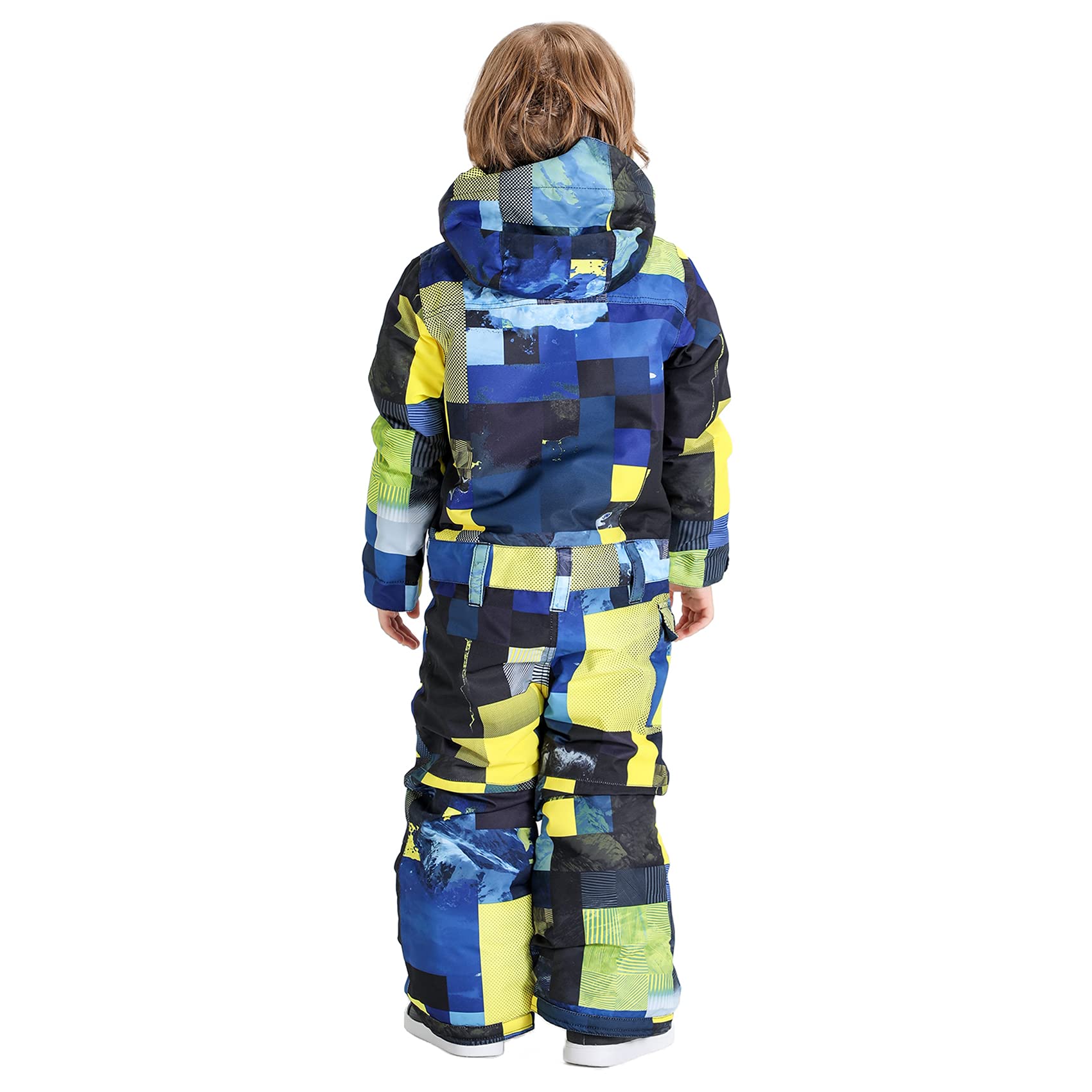 GSOU SNOW Kids Ski Suit - Waterproof & Windproof One-Piece Snowsuit for Boys & Girls - Perfect for Snowboarding, Skiing & Winter Outdoor Activities