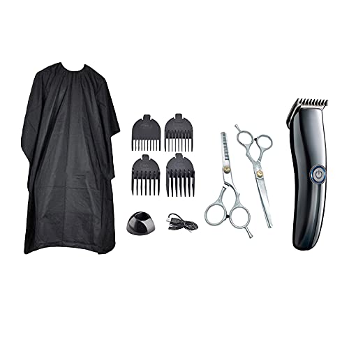 Professional Cordless USB Rechargeable Hair Clippers - Low Noise Electric Hair Trimmer Kit for Men, Women & Babies | Home Salon & Travel Grooming Essential (Set C)