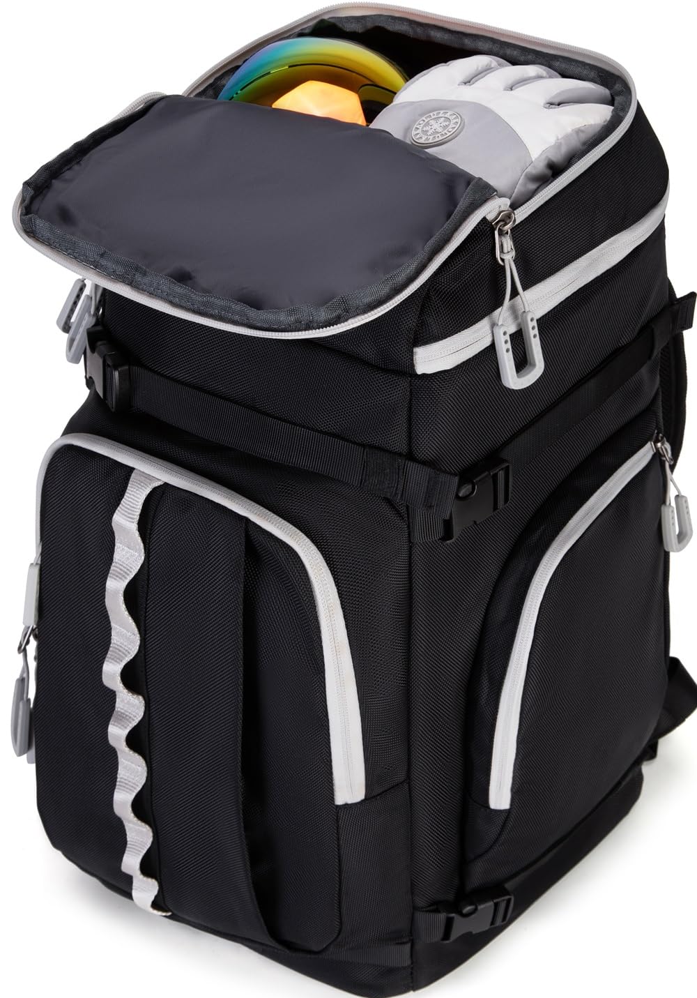 Durable 60L Ski Boot Backpack - Water-Resistant Snow Gear Bag for Boots & Helmet | Travel & Snowboarding
