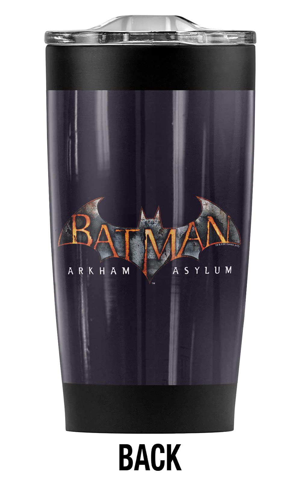Batman Arkham Asylum Logo 20oz Stainless Steel Tumbler - Vacuum Insulated Travel Mug with Leakproof Lid for Coffee, Tea & Cold Drinks | Perfect for Office, Gym, Camping & Car Commute