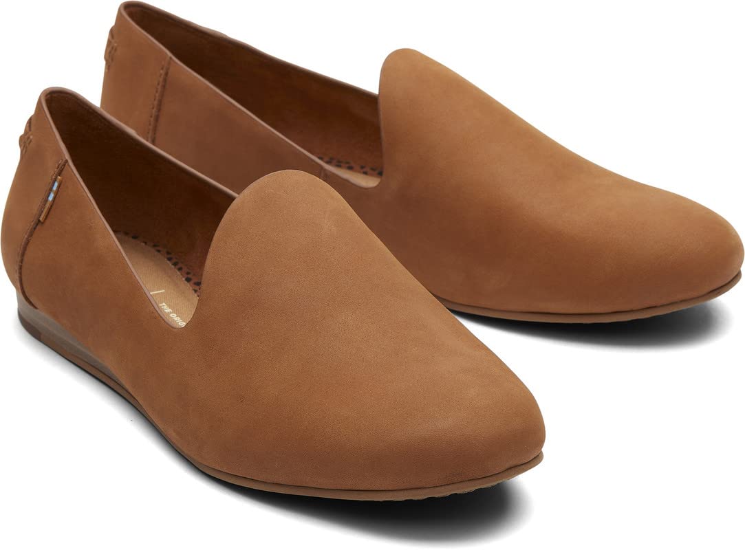 TOMS Women's Darcy Slip-On Loafers - Comfortable Casual Brown Shoes for Walking, Work & Everyday Wear
