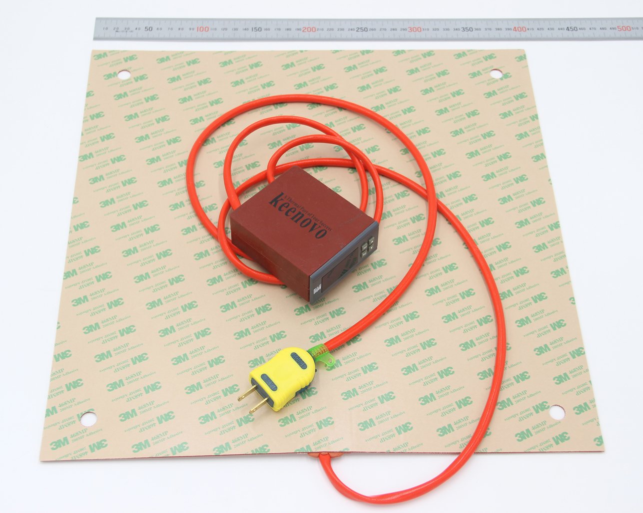 400x400mm 1000W Silicone Heater for Creality CR-10 S4 3D Printer - Digital Controller & Pre-Drilled Screw Holes (220V) - Perfect for Stable Bed Heating & Improved 3D Printing Results