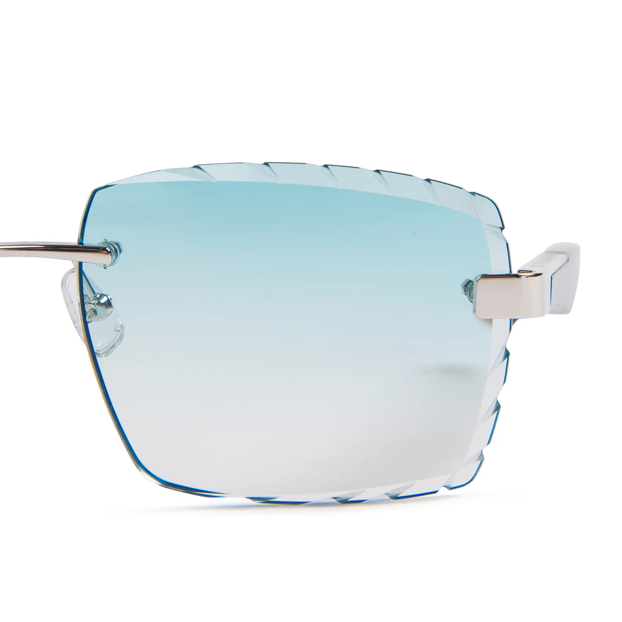 Maybach Eyewear The Artist III P WCW Z25 Tiffany Blue Diamond Cut Sunglasses - Luxury Custom Sunglasses for Men & Women - Perfect for Beach, Driving & Fashion Outfits