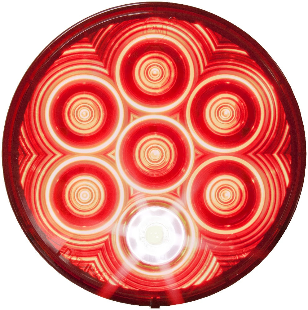 LumenX® M882 7 Red Grommet Mount 4 Round LED Combo Light - Off-Road Truck, Jeep, ATV & Marine Backup Lights for Night Driving & Trail Adventures