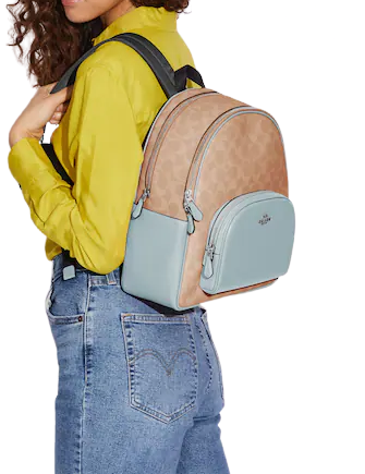 Coach Signature Canvas Court Backpack - Stylish & Durable Women's Backpack for Work, School & Travel | Perfect for Everyday Use & Commuting
