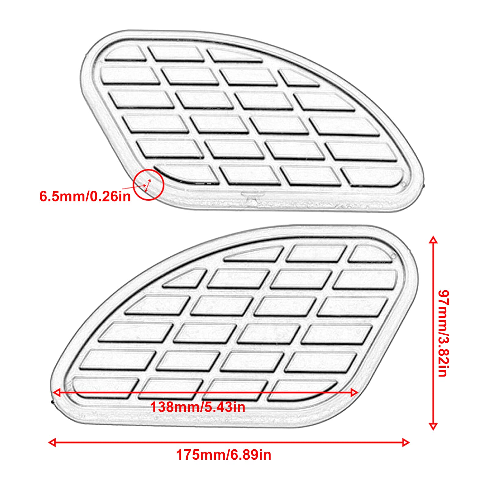 Anti-Slip Motorcycle Tank Traction Pad - Rubber Knee Grip Decal for Enhanced Riding Stability & Fuel Tank Protection (Brown) - Perfect for Cruiser, Sport & Adventure Bikes