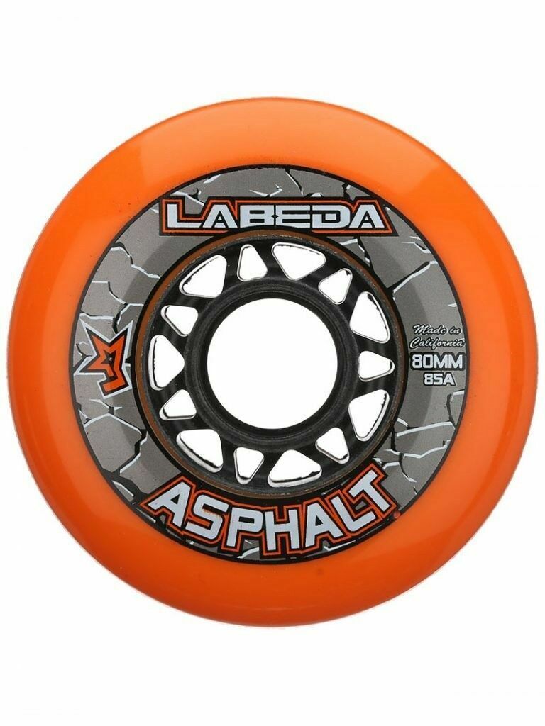 Labeda Asphalt 72mm 85A Wheels 4 Pack - High Performance Skateboard Wheels for Outdoor Skating, Longboarding & Street Riding