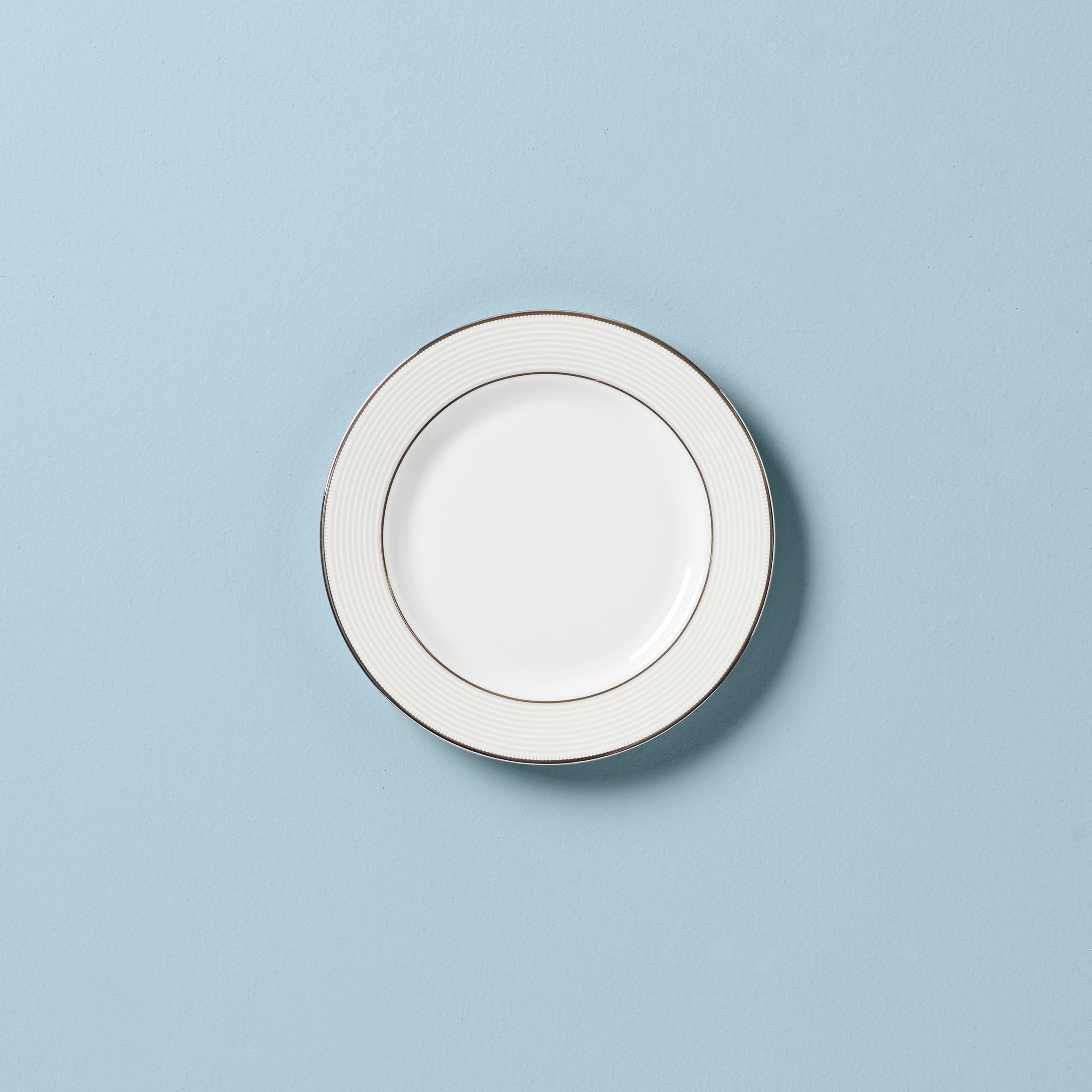 Opal Innocence Striped Bread Plate - Elegant Serving Dish for Breakfast, Brunch & Tea Parties