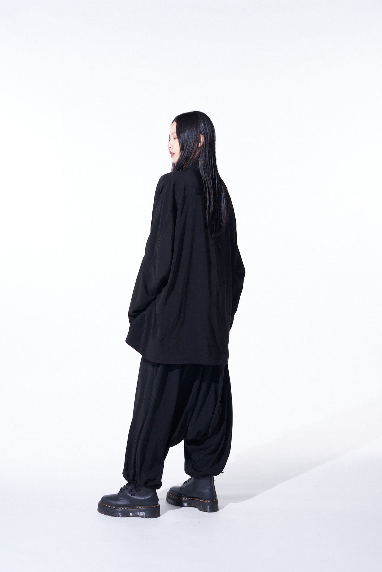 CREPE de CHINE BALLOON SAROUEL PANTS - Women's Flowy Wide Leg Lounge Pants for Yoga, Meditation & Boho Fashion