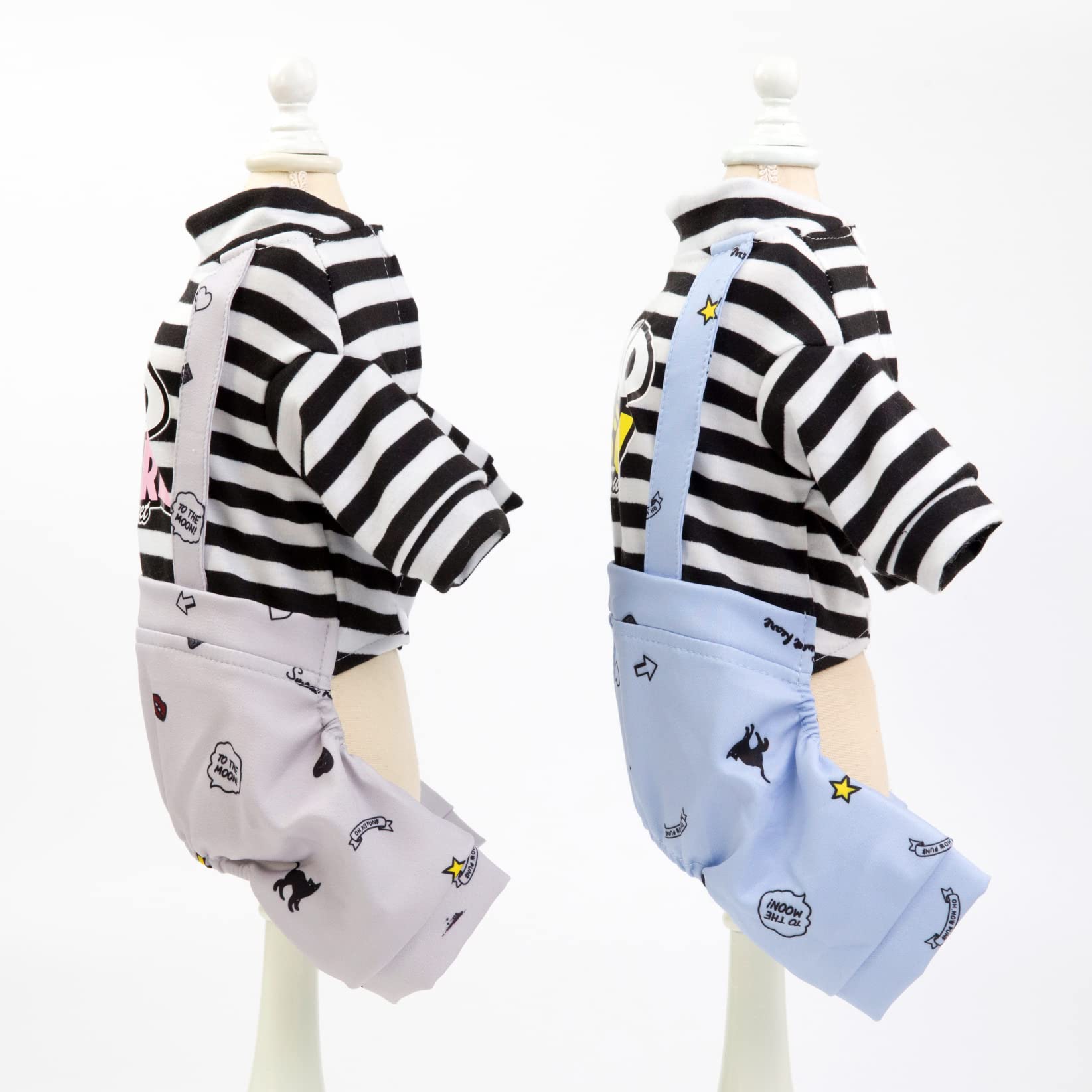 Breathable Summer Cotton Striped Dog Jumpsuit - Soft Pet Apparel for Small Dogs & Cats | Perfect for Outdoor Walks & Indoor Playtime